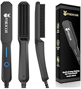 VIKICON Lisseur à Barbe Peigne pour Hommes, Mini Lisseur Professionnel avec Ions Négatifs, Température 3 Segments...
