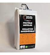 Soleil d'ocre, Protège Matelas Molleton Imperméable, Blanc, 2x90x200 cm