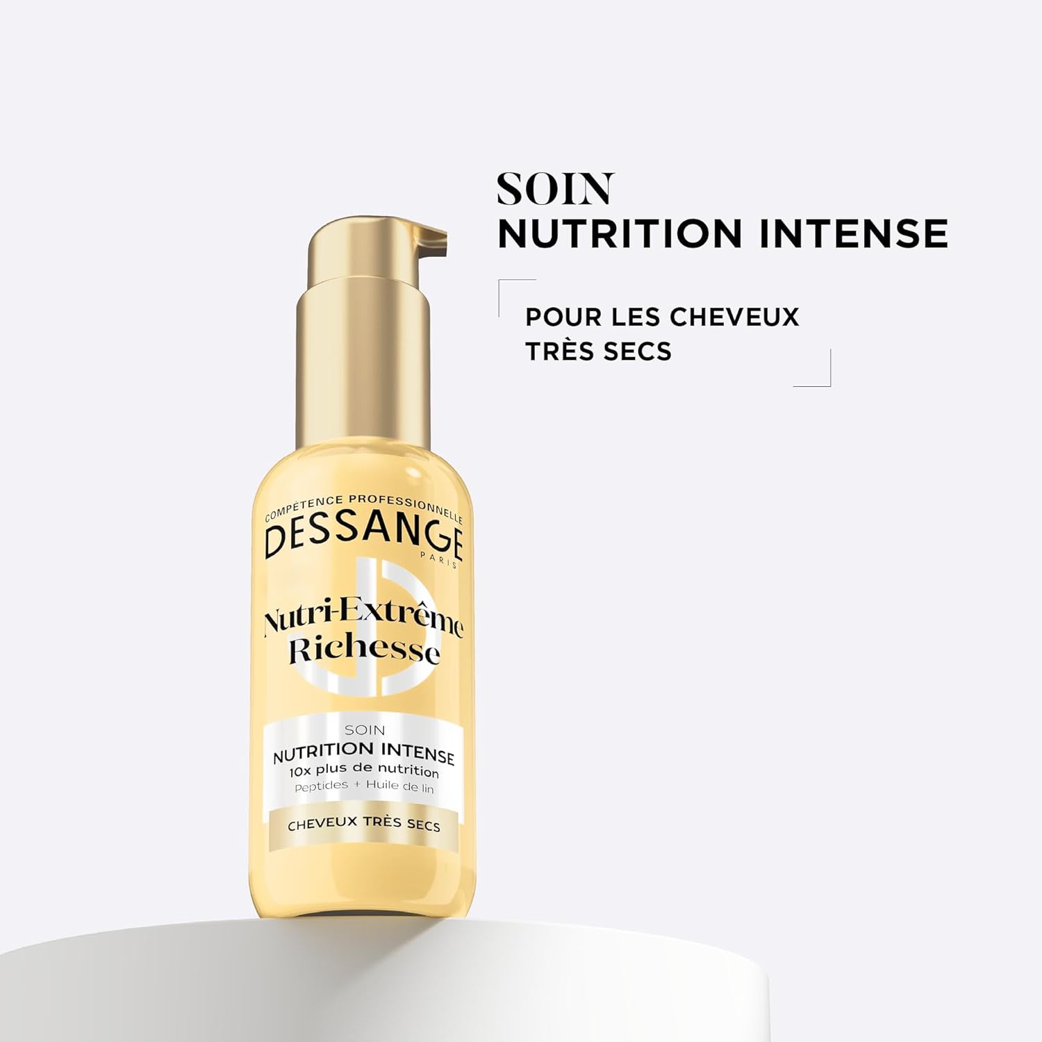 DESSANGE - Nutri-Extrême Richesse - 110ml - Soin cheveux très secs enrichi en peptides, huile de lin
