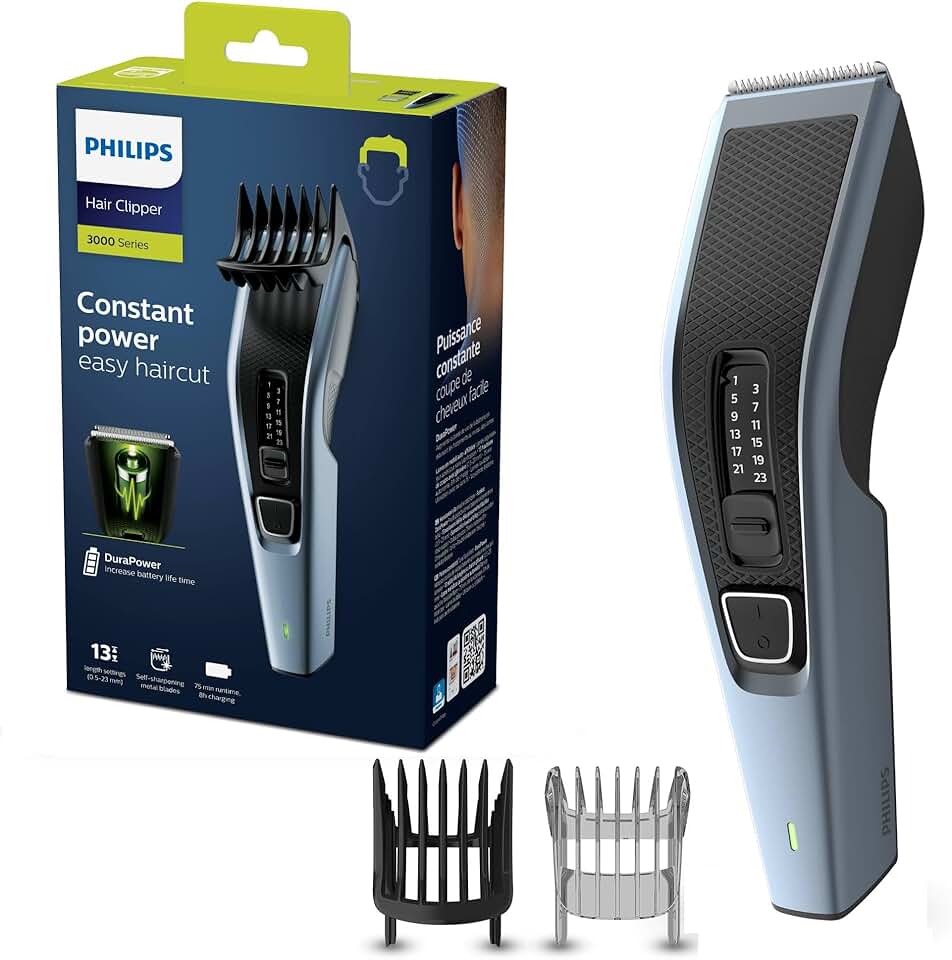 Philips - Série 3000 - tondeuse cheveux lavable, Trim-n-Flow - HC3530/15