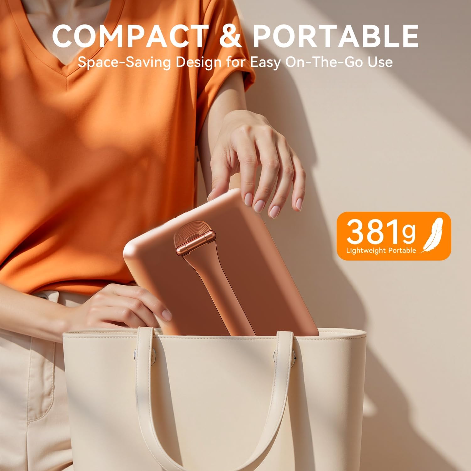 Auxmir - miroir maquillage HD, 72 LED, USB, tactile, or rose