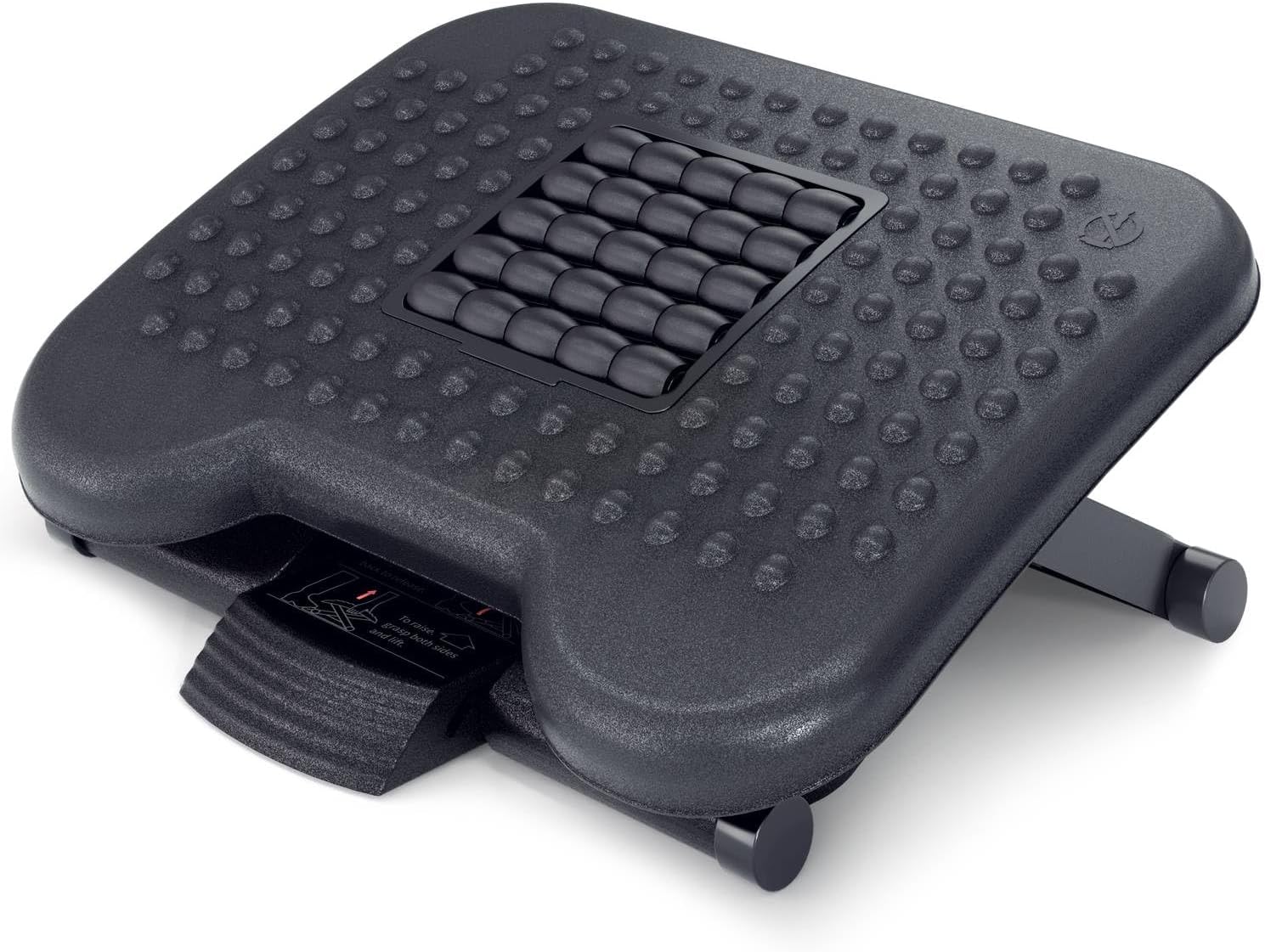 ACROPAQ - repose-pied ergonomique - 3 hauteurs, massage, gris