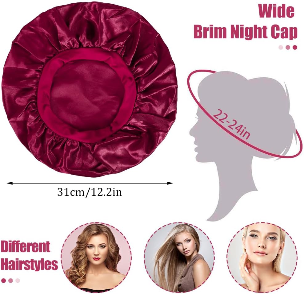 Bonnet Satin Cheveux Nuit - élastique - soin soie - protection cheveux