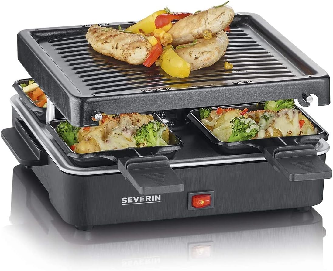 SEVERIN - raclette compacte 4 pers. 21x21 cm, antiadhésive, RG 2370