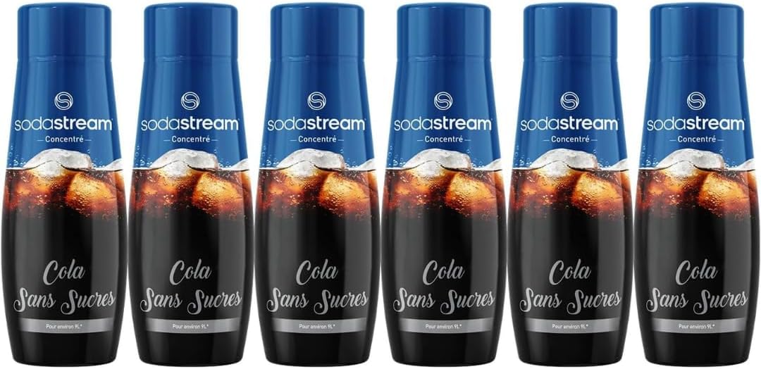 Sodastream - Lot de 6 concentrés - 440ml - sans sucres, prépare 9L