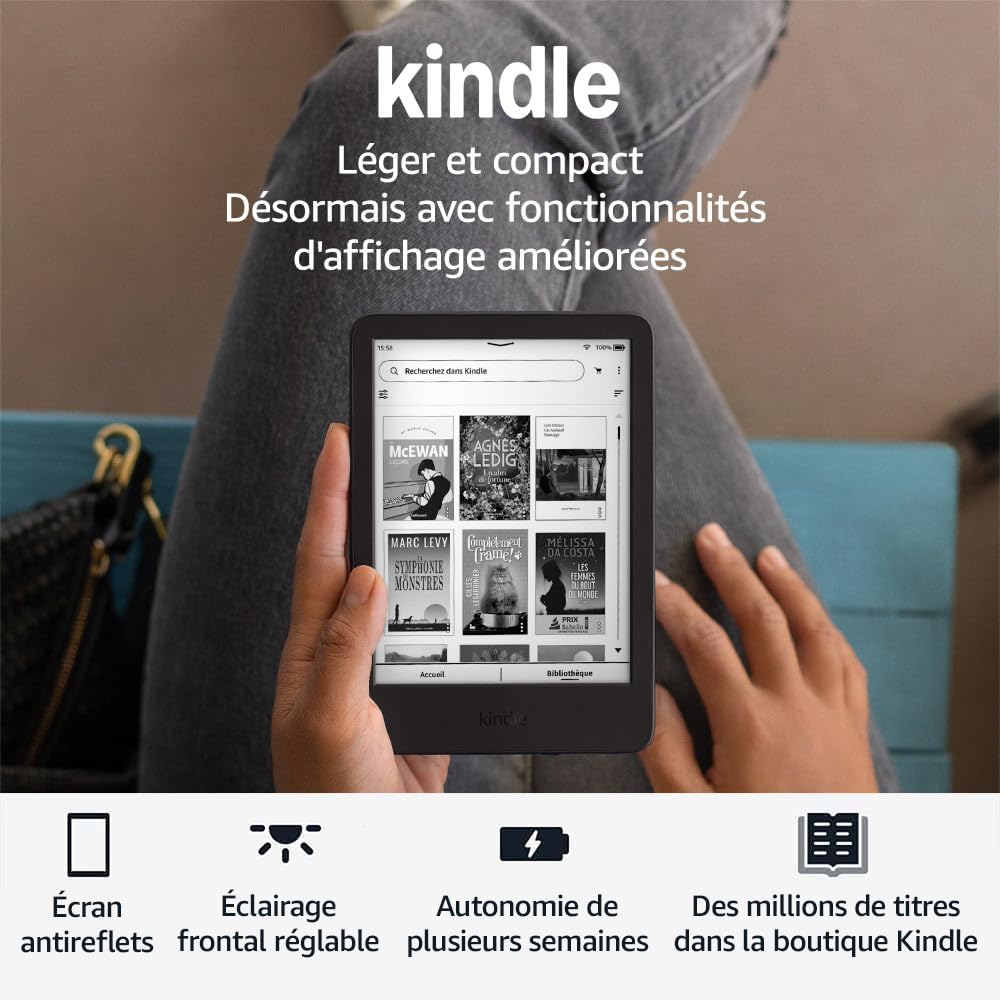 maxy-dealz - Kindle nouvelle génération - compact, 16 Go, écran antireflet