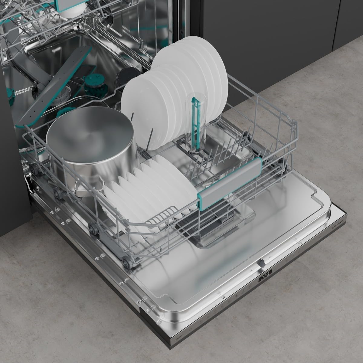 Hisense - lave-vaisselle 16 couverts, 3 paniers, 8 programmes, HV16A