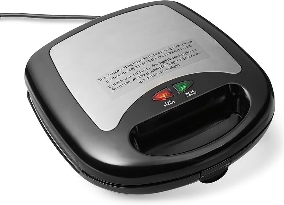 maxy-dealz Basics - Appareil 3 en 1 - plaques amovibles - 700W, noir