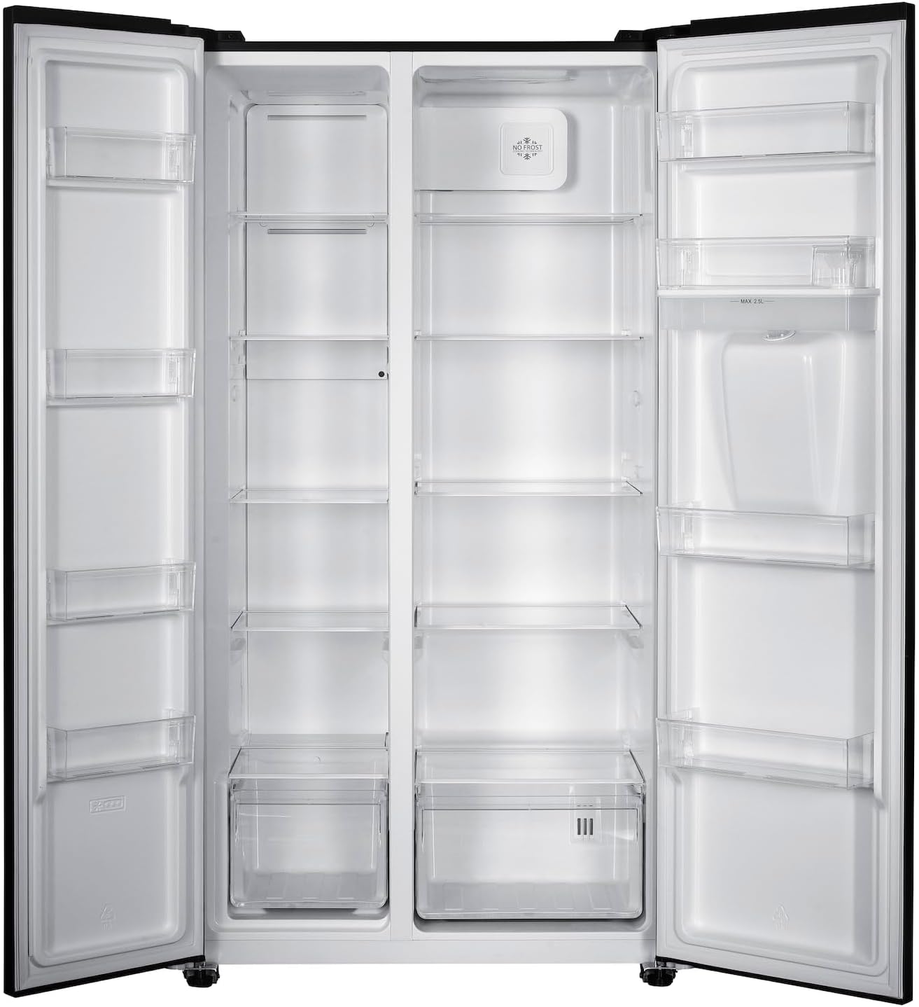 GEDTECH - réfrigérateur multi-portes 510L, eau, noir - GSBS510BL