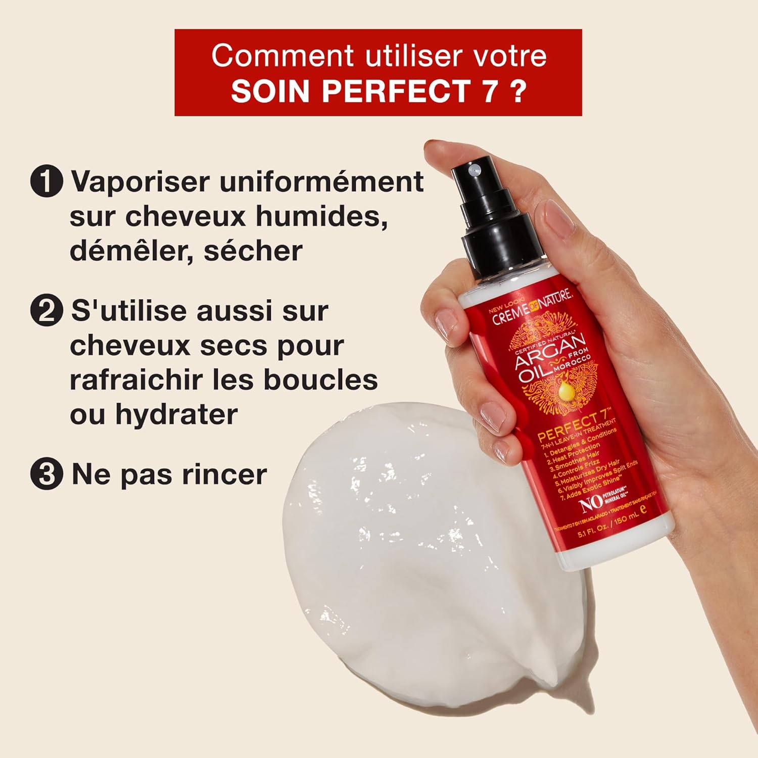 Creme of Nature - Perfect 7 Spray 150ml - soin cheveux argan