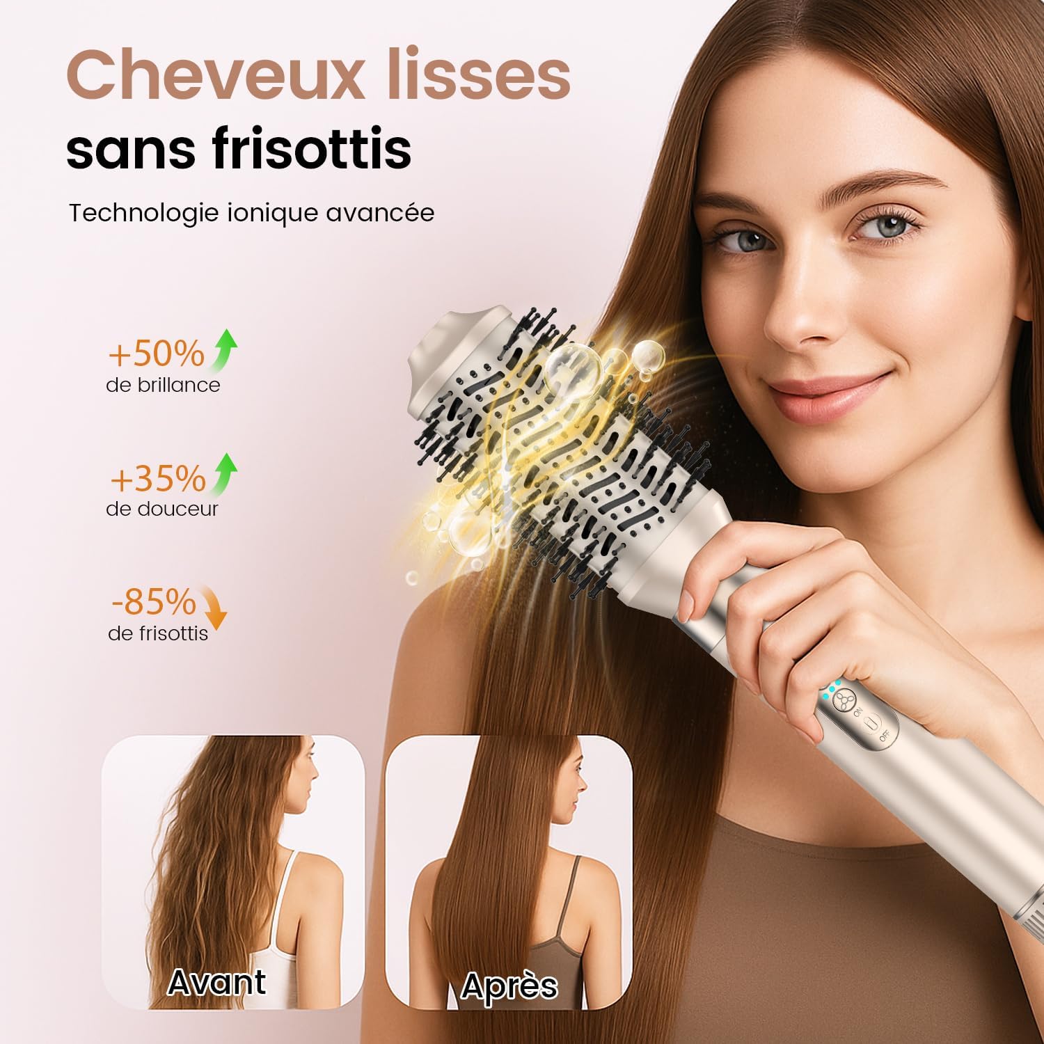 Brosse soufflante 8-en-1 - 110 000 tr/min, ionique, séchage rapide