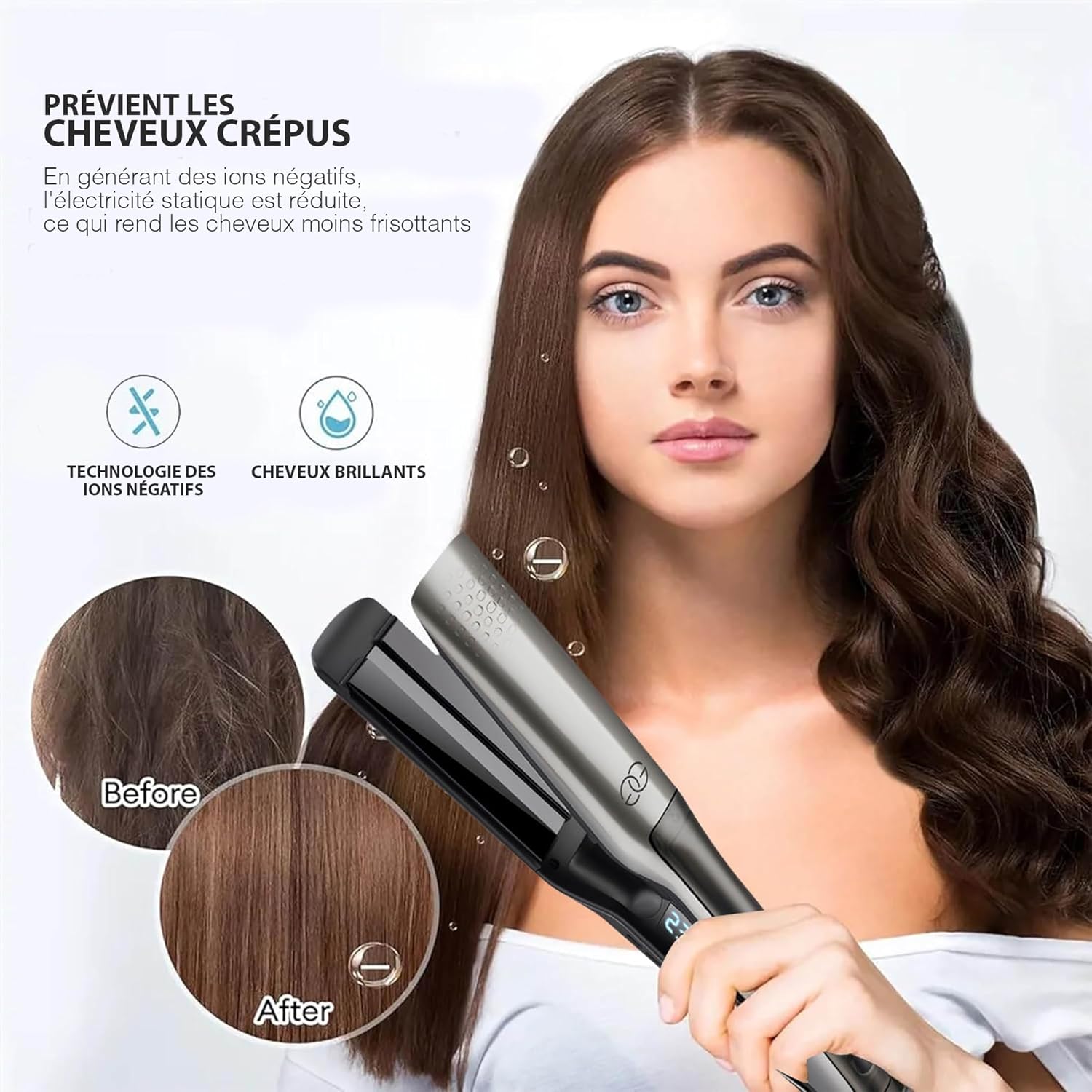 Golden Goods - Steampod Pro - 230°C - Lisseur vapeur céramique, 10 réglages, ionique