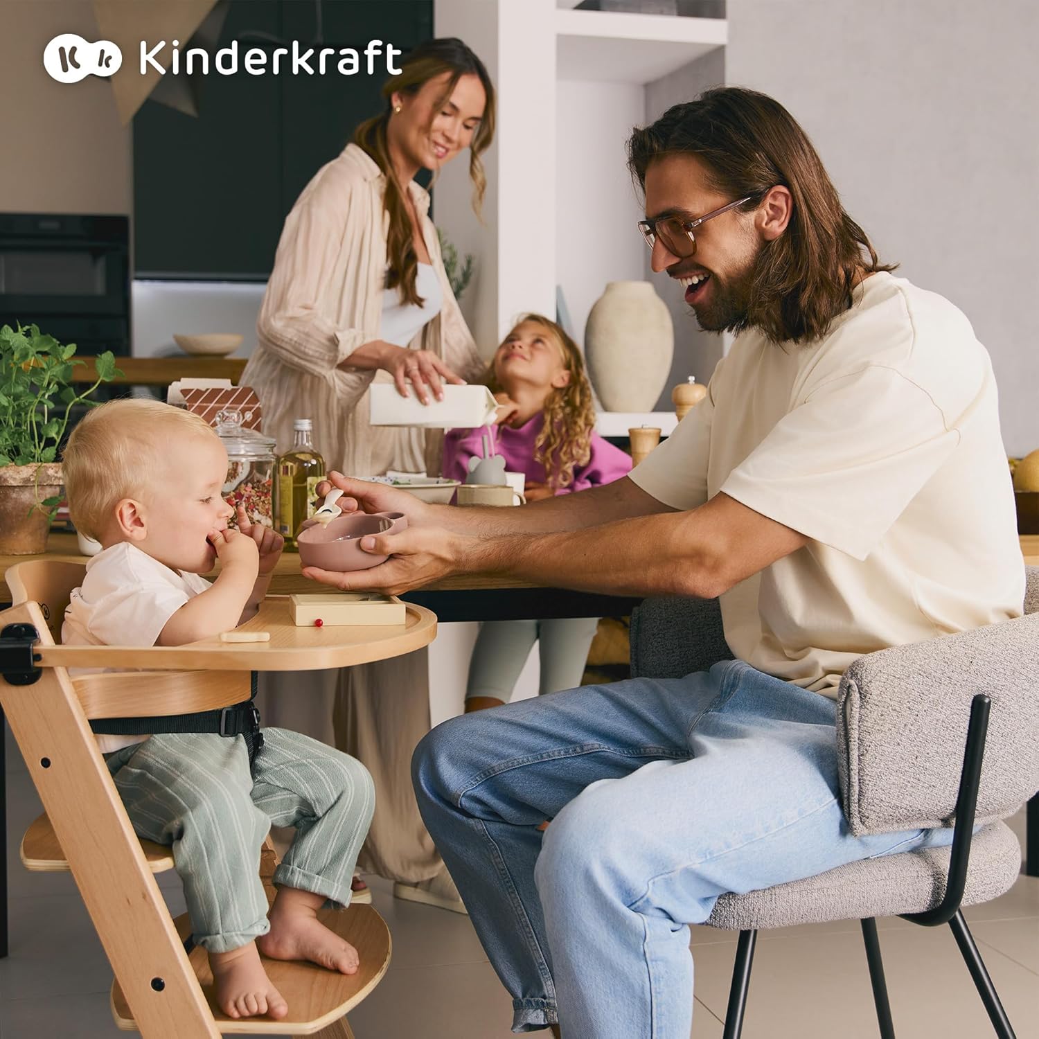 Kinderkraft - ENOCK + CALMEE - bois naturel - évolutive, solide, réglable