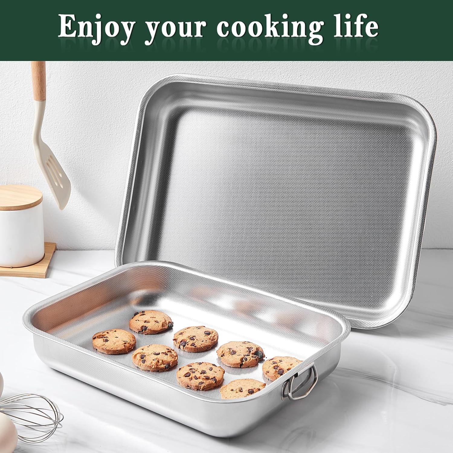 ROSSETTO - Plat à four inox avec poignées 40cm - texture nid d'abeille