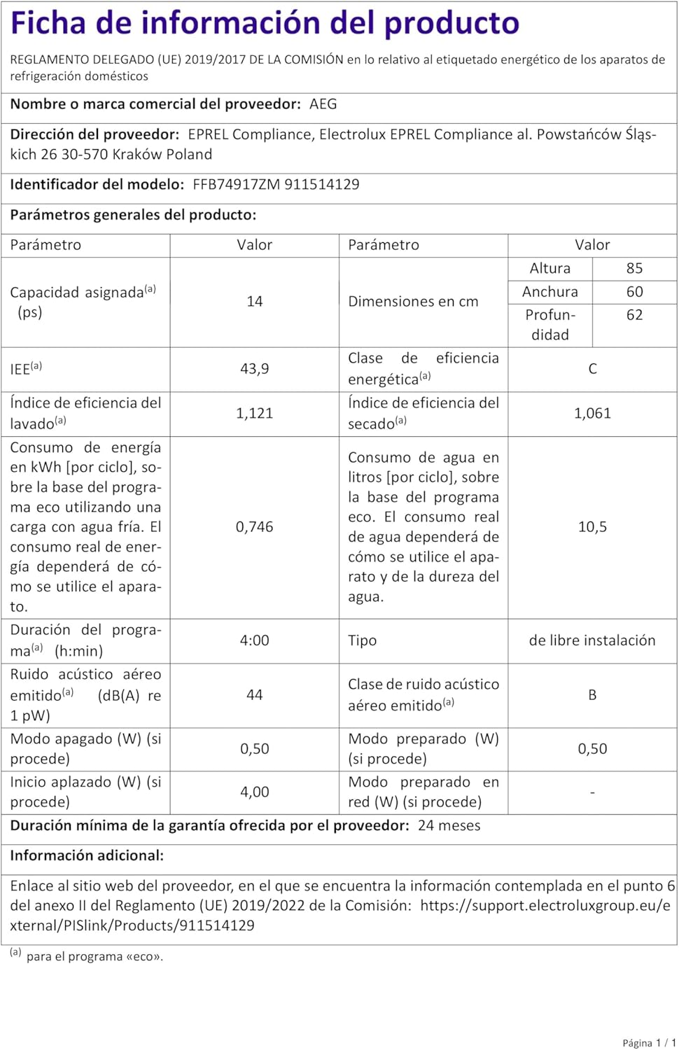 AEG - lave-vaisselle 60 cm, 14 couverts, AirDry, MaxiFlex, inox - FFB74917ZM