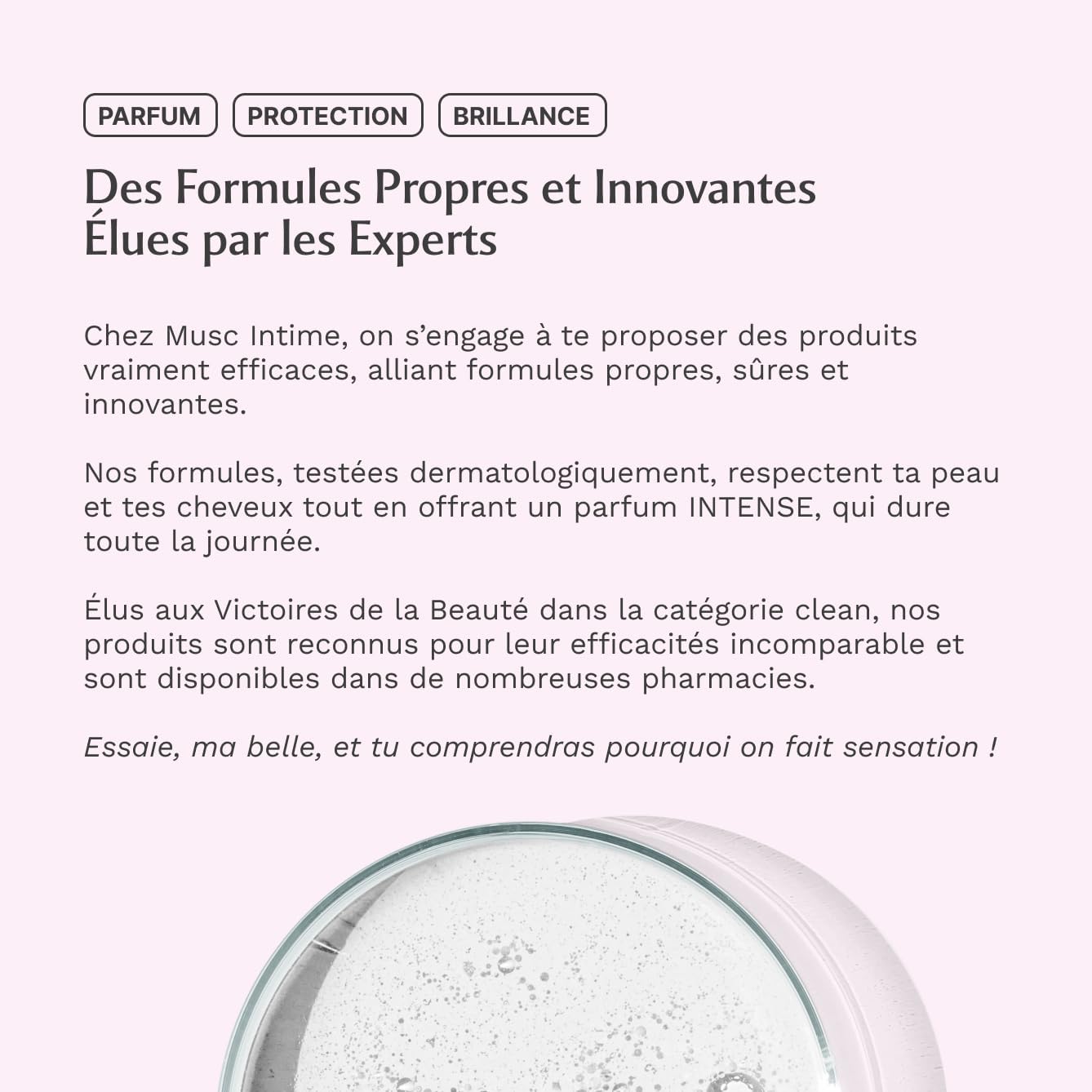 MUSC INTIME - Parfum Cheveux L'Irrésistible - 50ml - Hydrate et parfume toute la journée