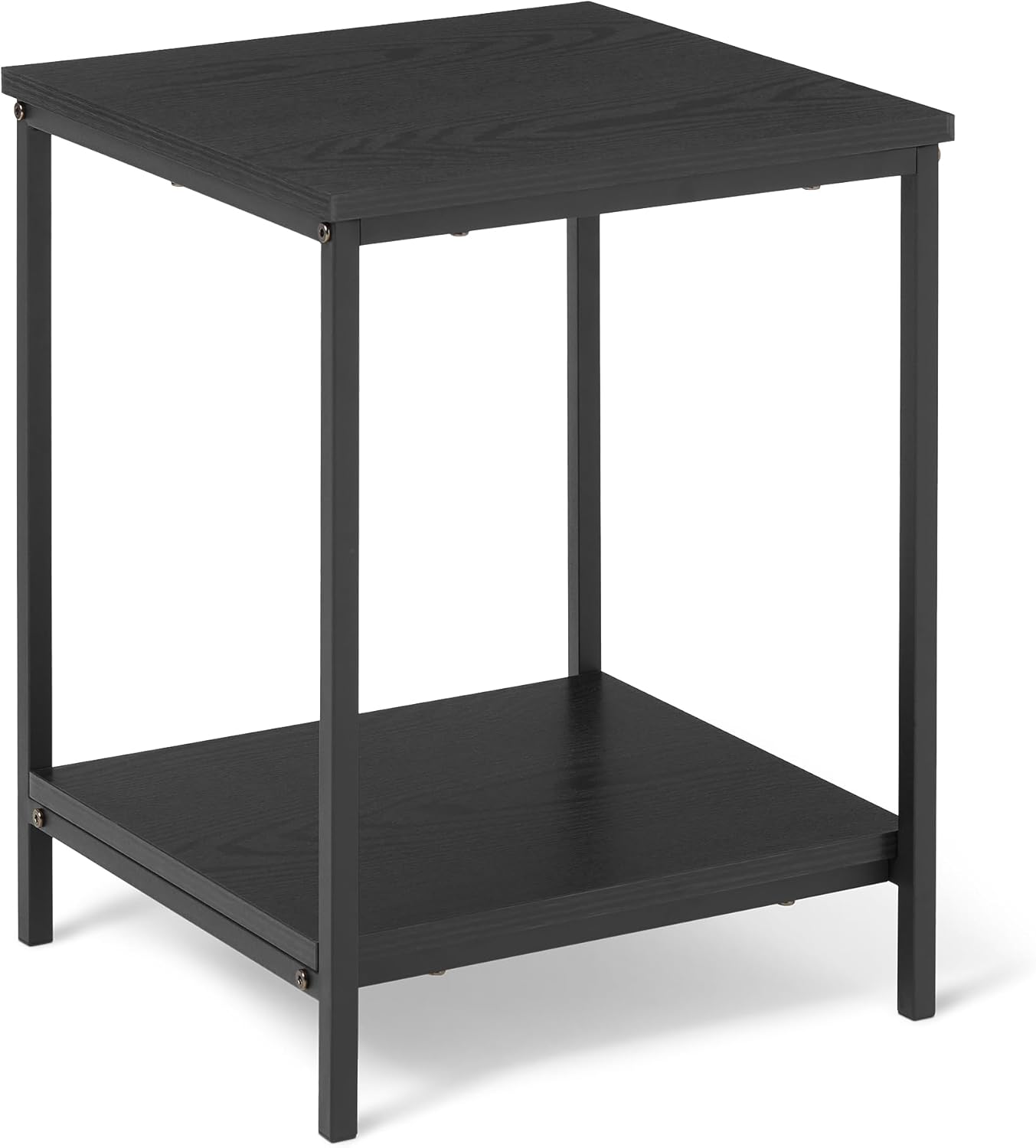 maxy-dealz Basics - Table d’appoint carrée - 40x40x51cm - étagère, acier, montage facile