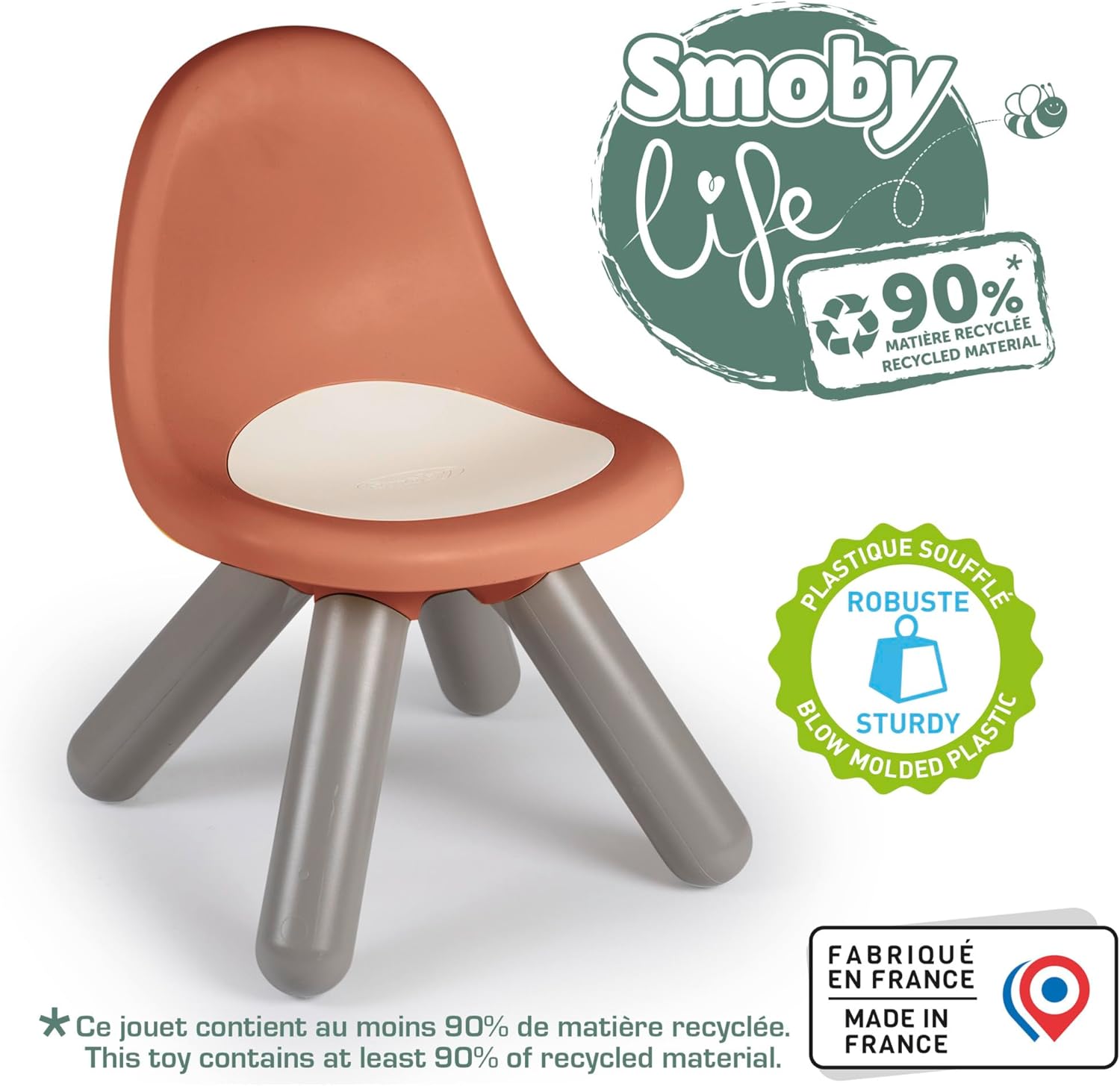 Smoby - Kid Chaise (Life) - compacte - intérieur/extérieur, anti-UV, recyclée
