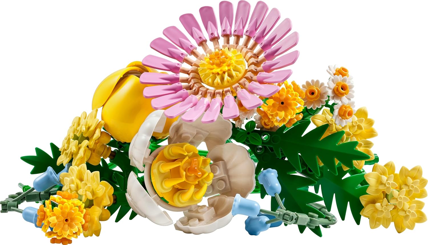 LEGO - Botanicals Petite Sunny Bouquet - fleurs artificielles à monter, pour filles et ados, idée cadeau, 10347