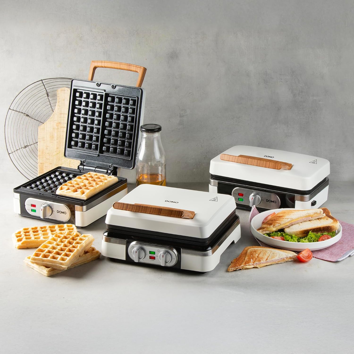 DOMO - Gaufrier XL 2 gaufres, thermostat, timer, PFAS free, 1520W - DO9280W