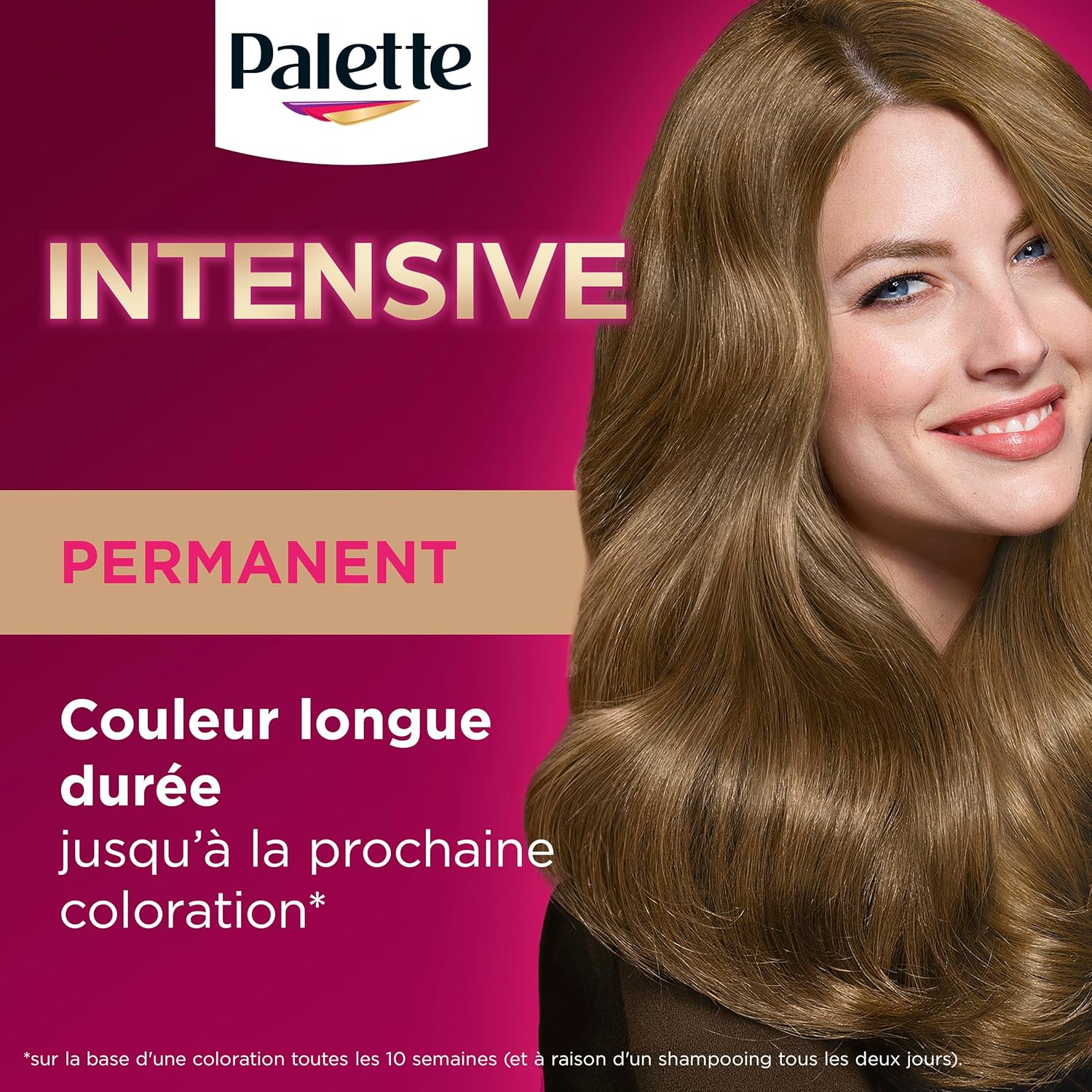 Palette - Intensive coloration permanente, cheveux châtain clair, 600, soin, couvre 100% blancs