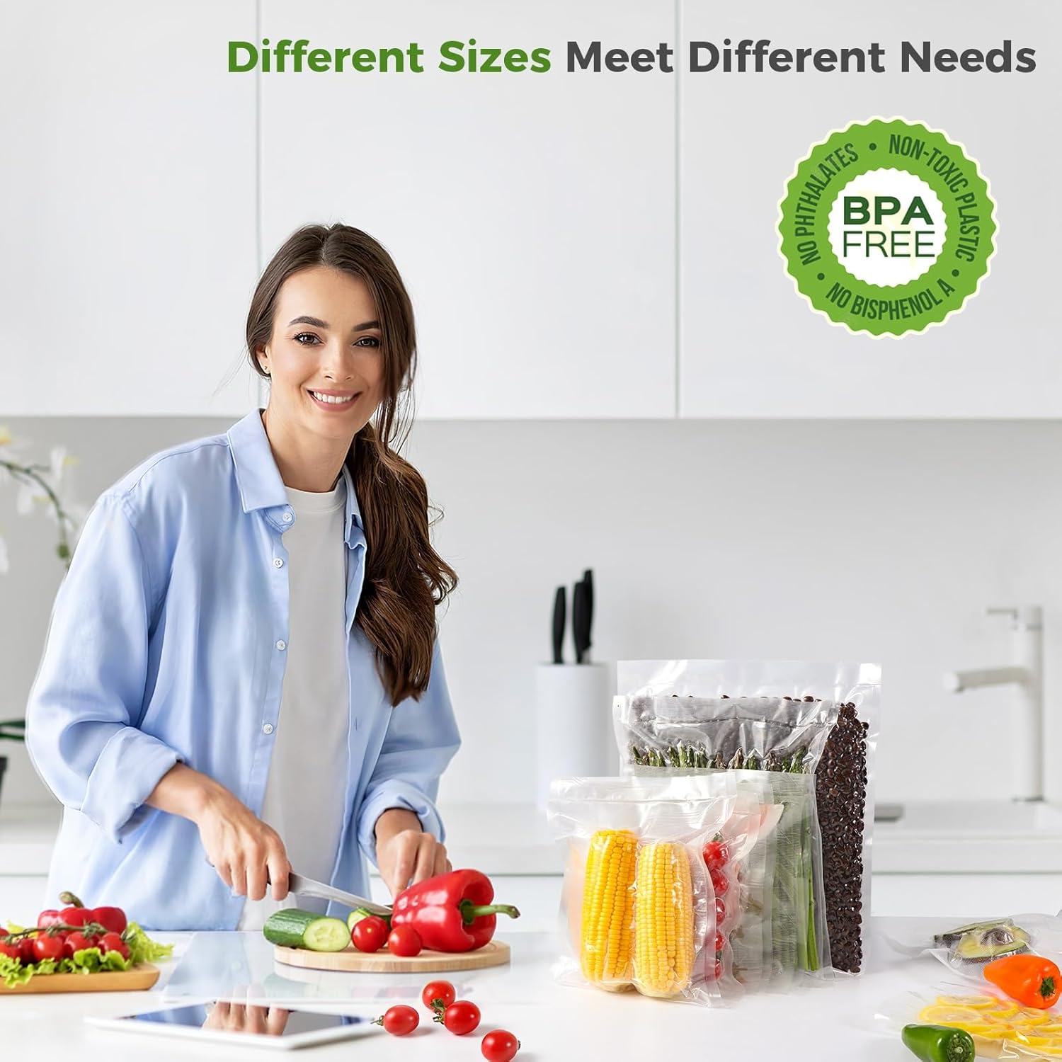 Diboniur - sacs sous vide alimentaire - 28/25/20x300cm - réutilisables, compatibles toutes machines