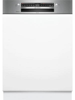 Panneau blanc d'appareil ou d'appareil électronique avec écran d'affichage numérique et interface de commande sur fond neutre.