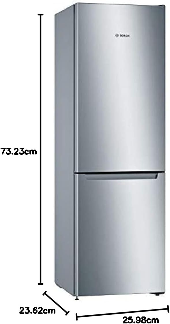 Bosch - combiné Série 2 - 305L, 60x186cm, inox argent - KGN36NLEA
