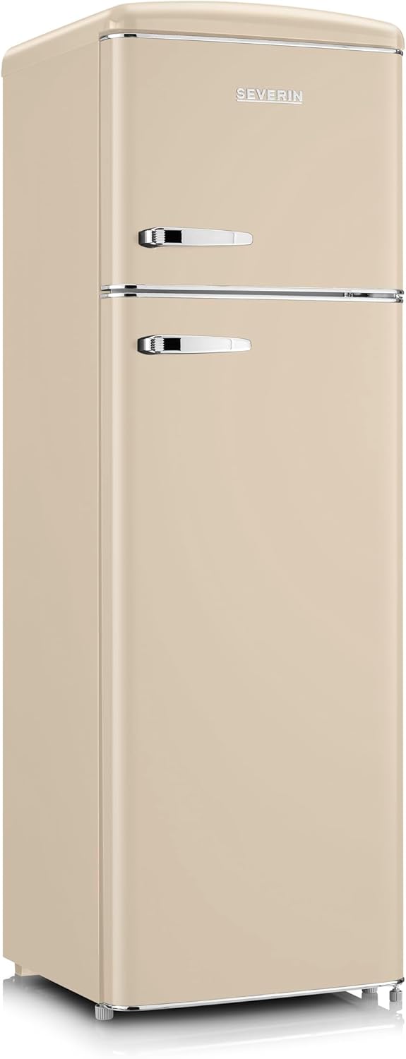 Severin - Rétro série - 55 cm, 246 L, double porte, classe D, crème - RKG8985