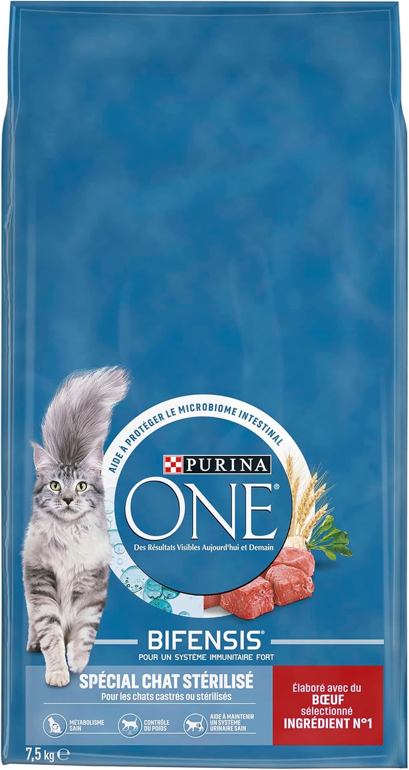 Purina One - Bifensis - 7,5 kg - Renforce immunité, équilibre microbiome, système urinaire sain