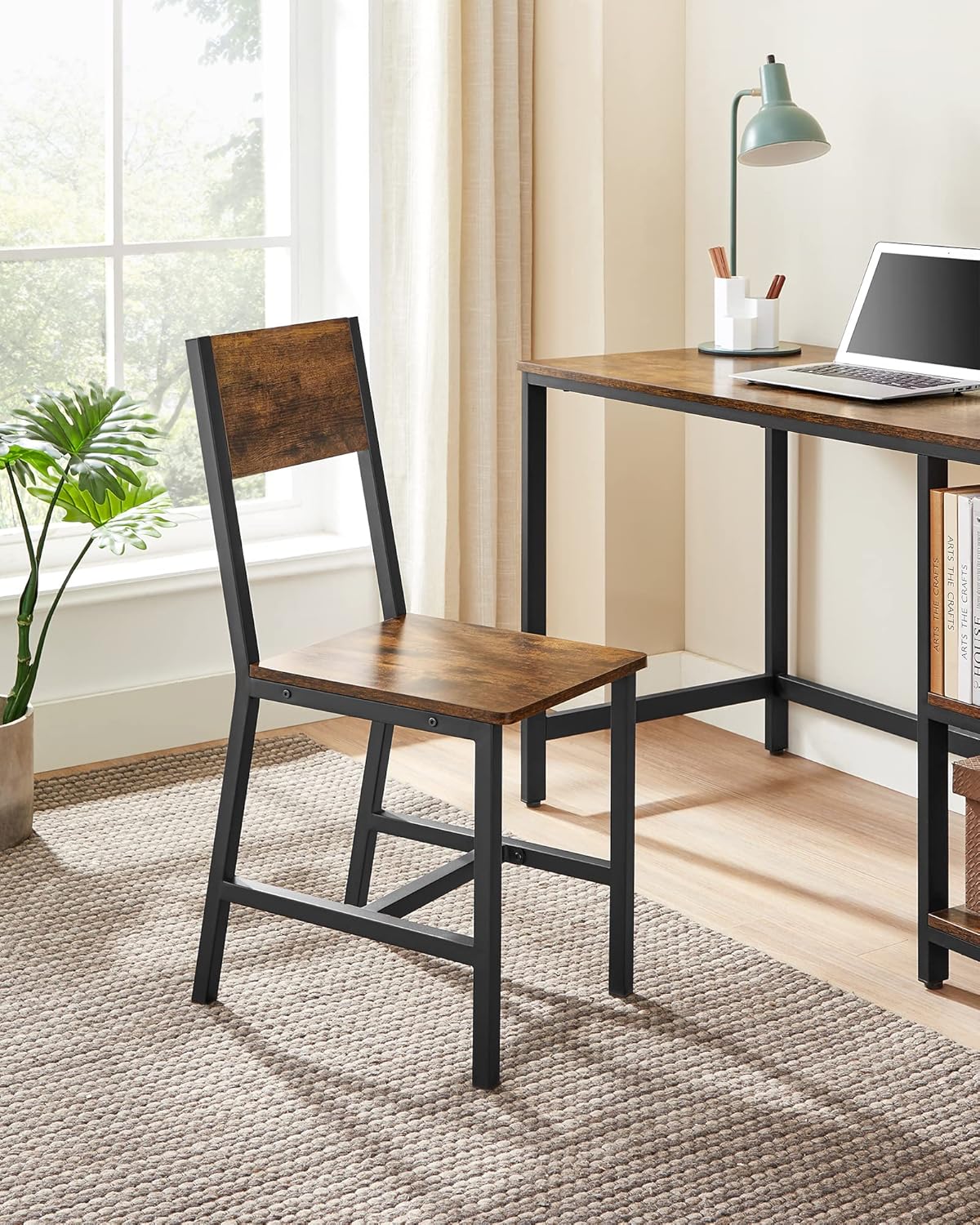 VASAGLE - chaise salle à manger lot de 4 - acier, style industriel, LDC093K02