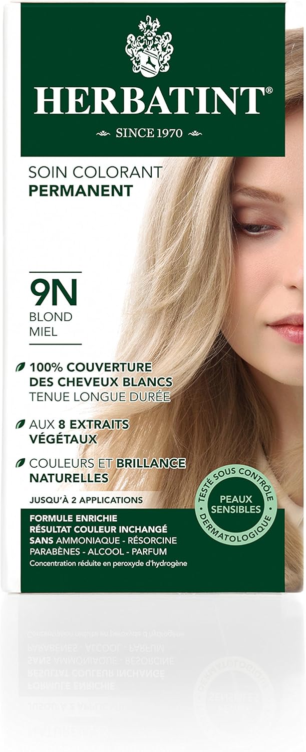 Herbatint - coloration permanente 150ml - sans ammoniaque, 8 extraits bio, 9N