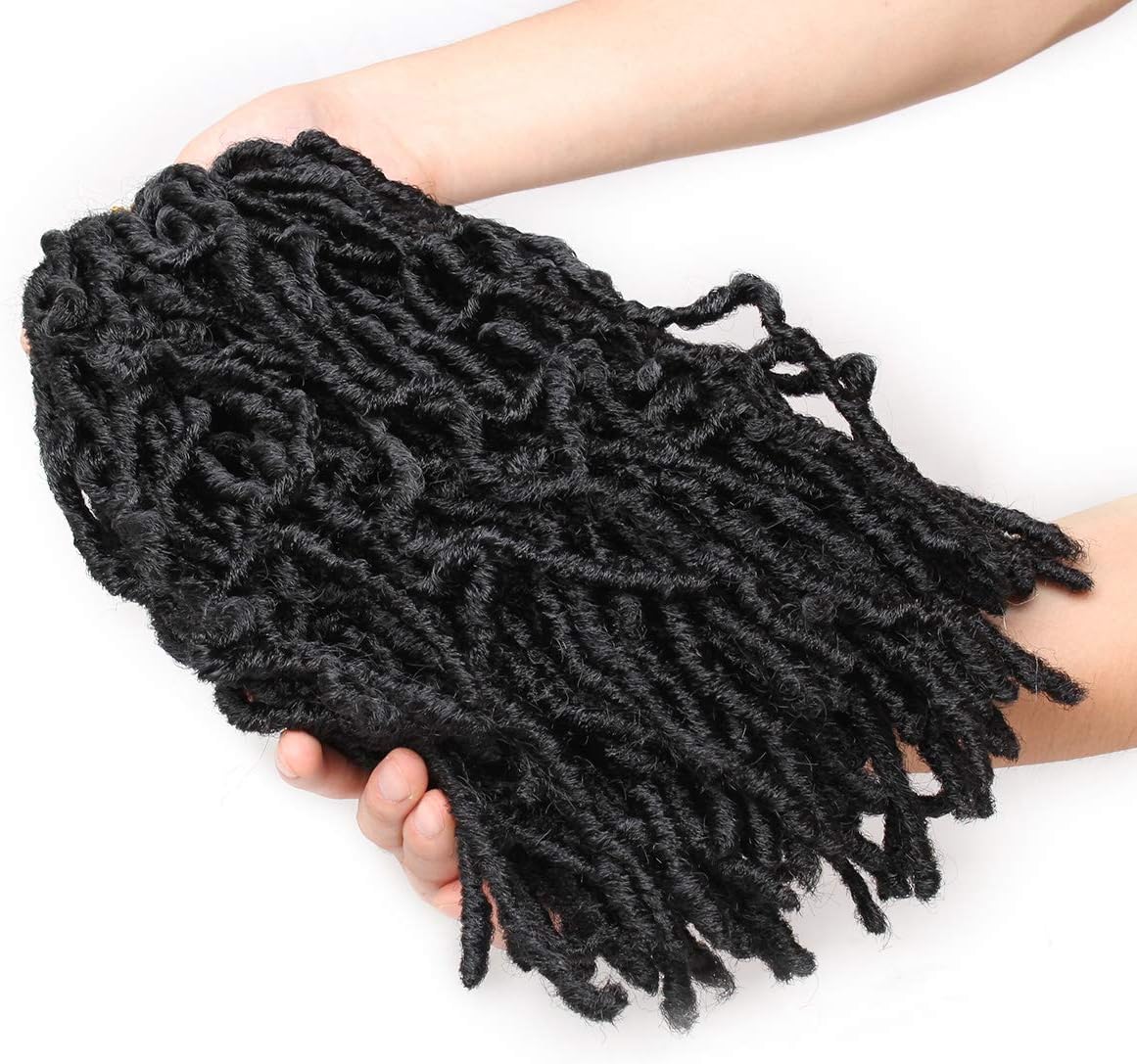 Xtrend - Faux Locs Goddess - 12 pouces - 6 packs, pré-bouclés, synthétiques, 1B#