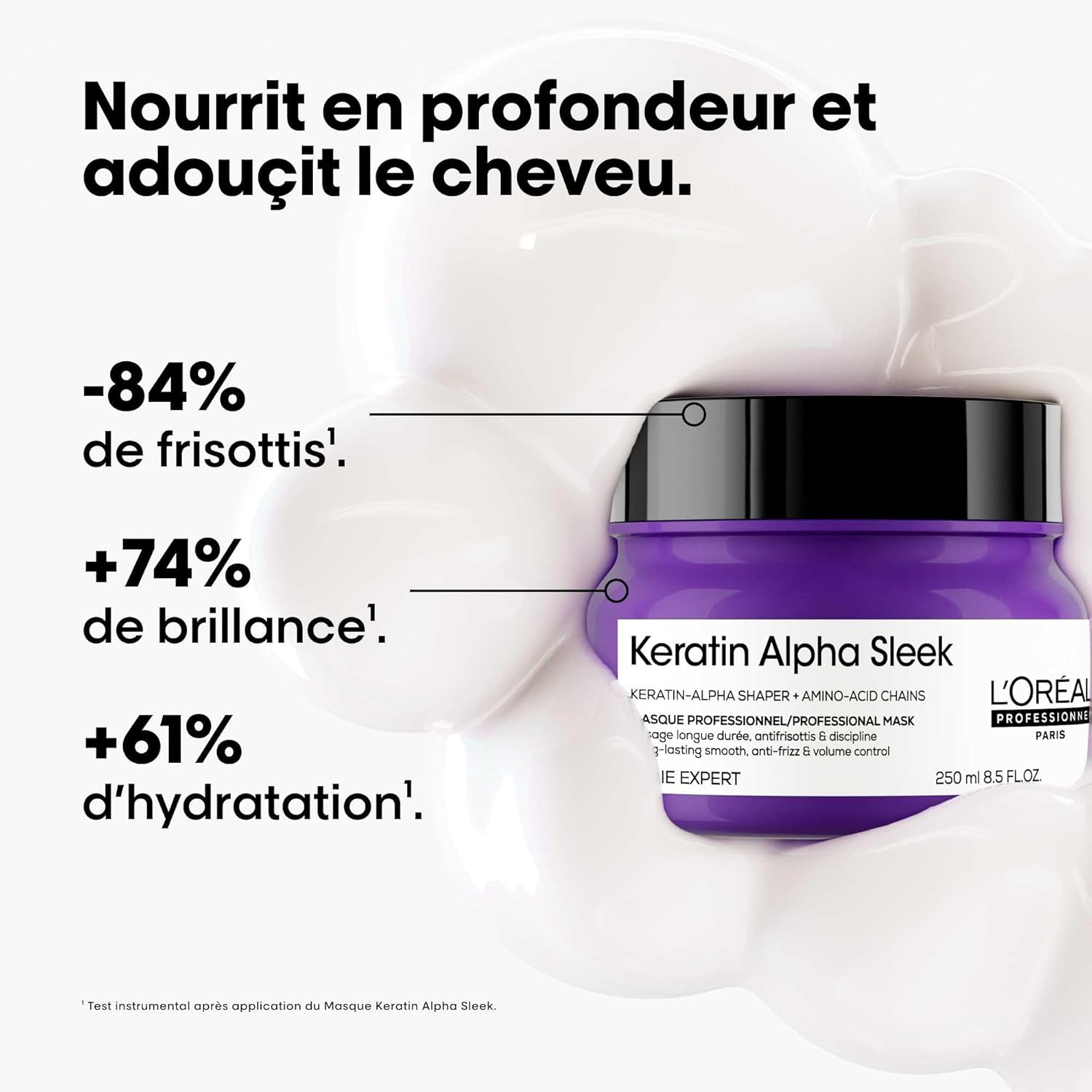 L'Oréal Professionnel - Keratin Alpha Sleek - 250ml - Anti-frisottis, nourrit et renforce cheveux