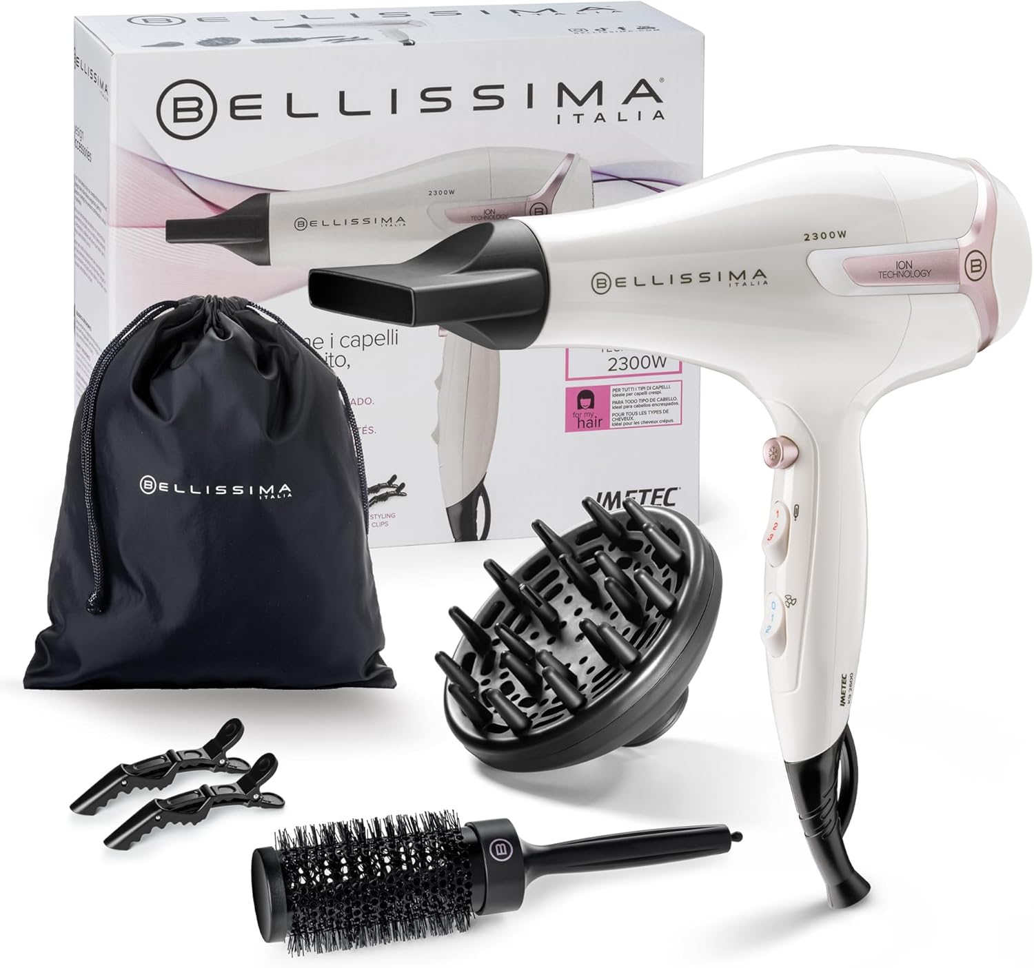Bellissima - Sèche-cheveux 2300W - Séchage rapide, chaleur maîtrisée