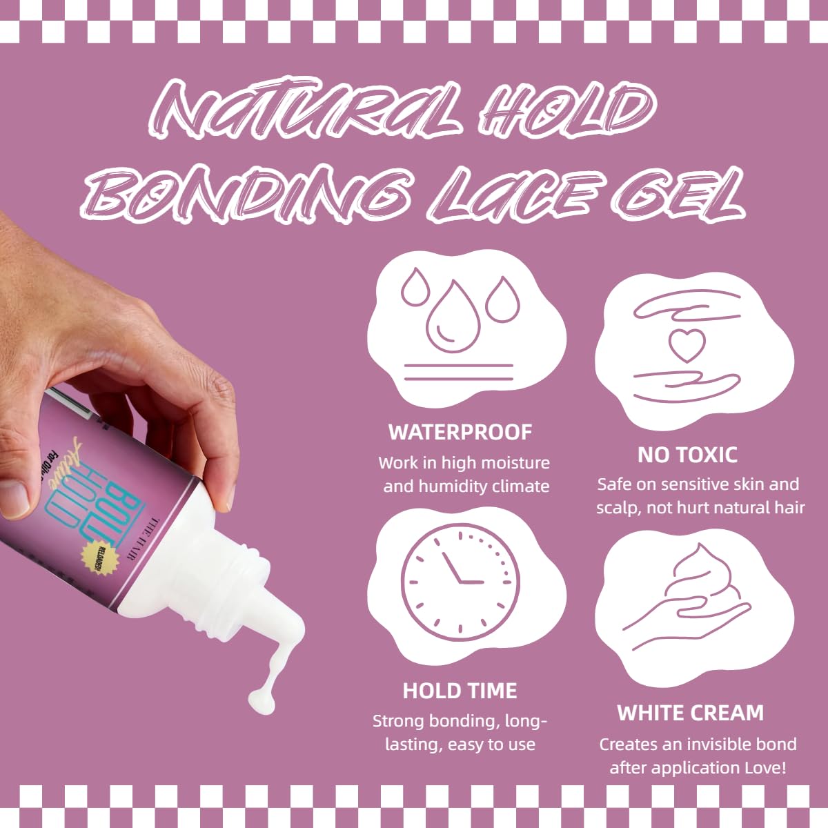 Colle perruque - invisible, imperméable, tenue forte - 38ml