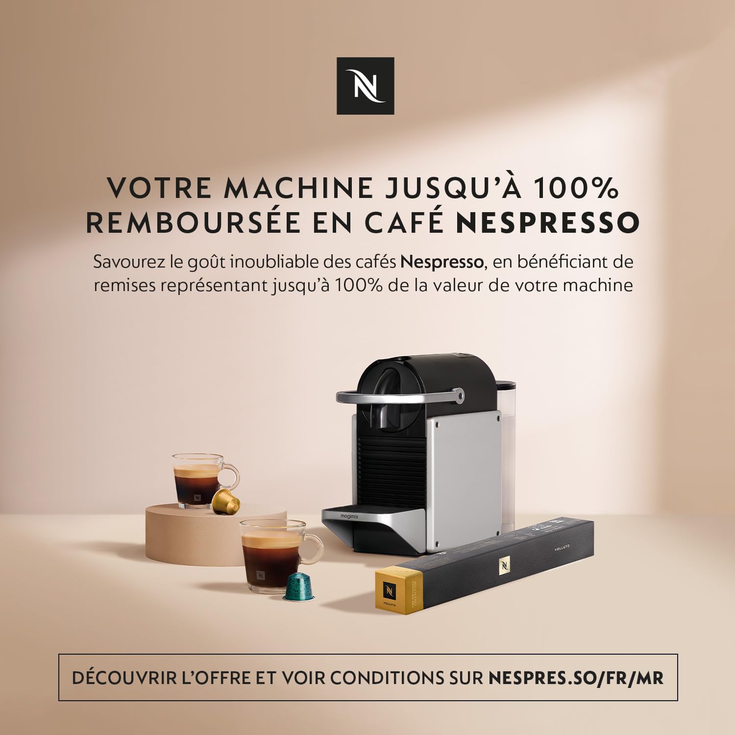 Nespresso - Krups Inissia - compacte - 19 bars, expresso, YY1531FD