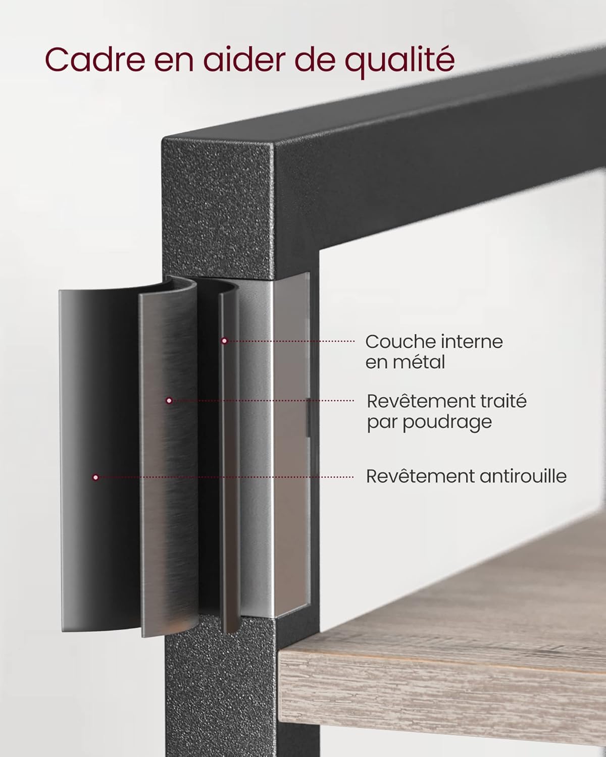 VASAGLE - étagère industrielle 6 niveaux, 30x40x187,5 cm, rangement bureau-salon-chambre, LLS101B02
