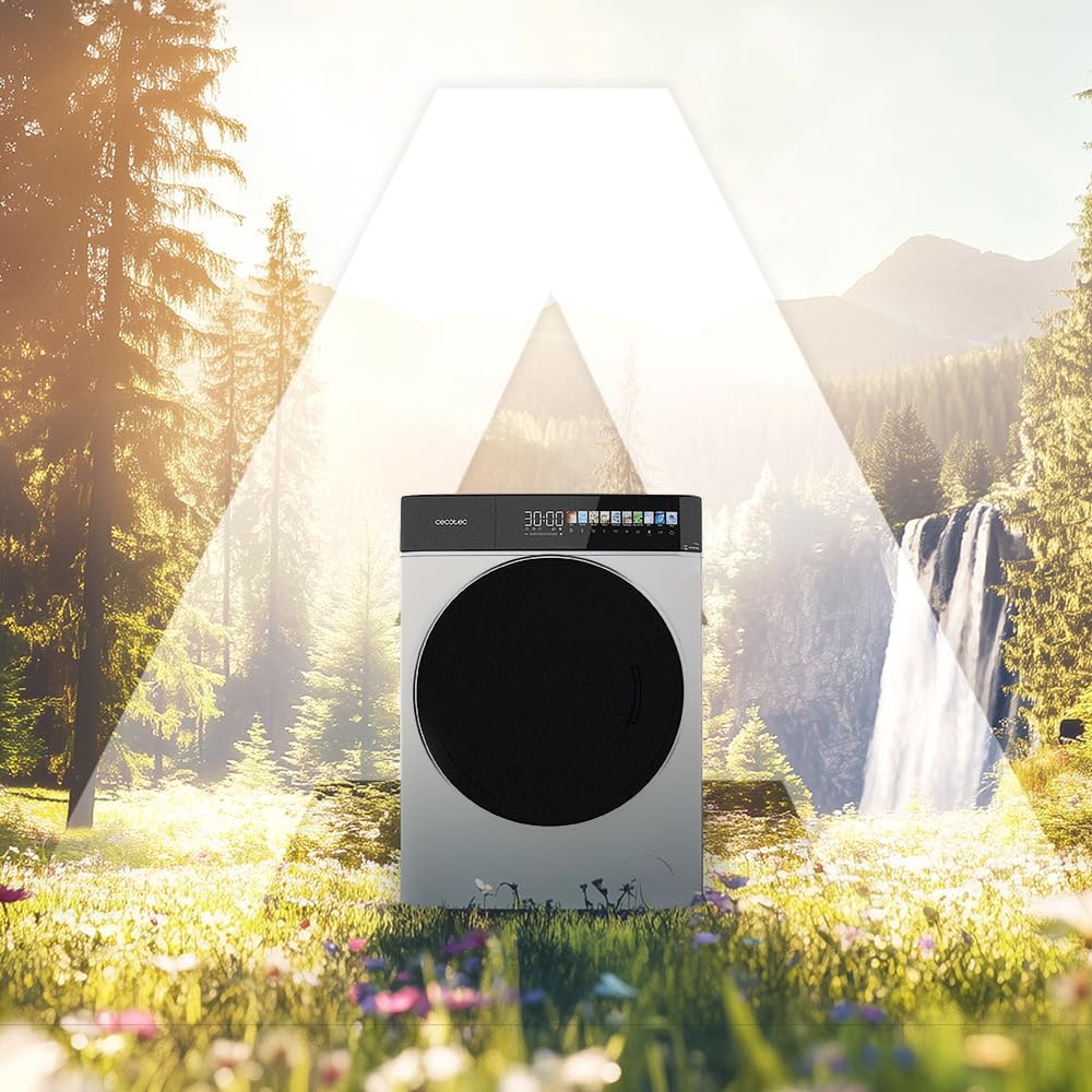 Cecotec - Bolero DressCode 9900 - 9kg, 1400rpm, 16 programmes, écran couleur, moteur inverter, SteamMax, A