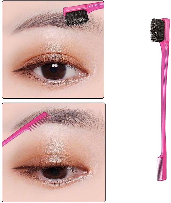 Peignes à cheveux - double bord rose - lot de 3 - usage maison coiffeur