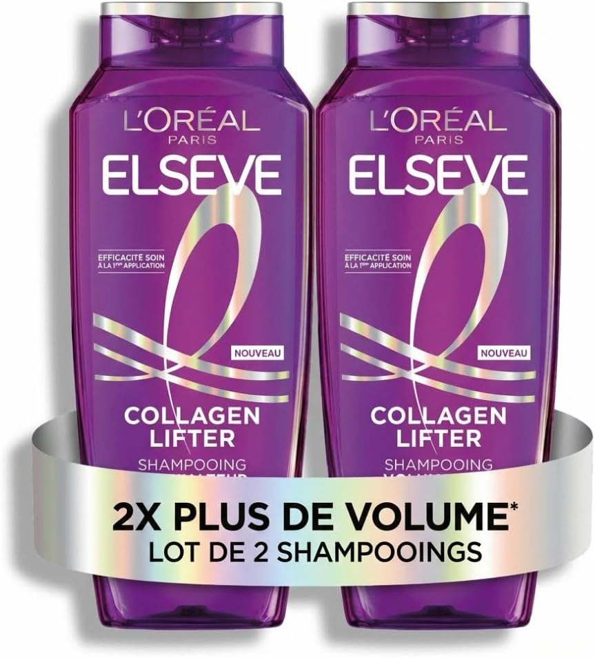 L'Oréal Paris - Elseve Collagen Lifter - 2x250ml - Volumateur cheveux fins sans silicone