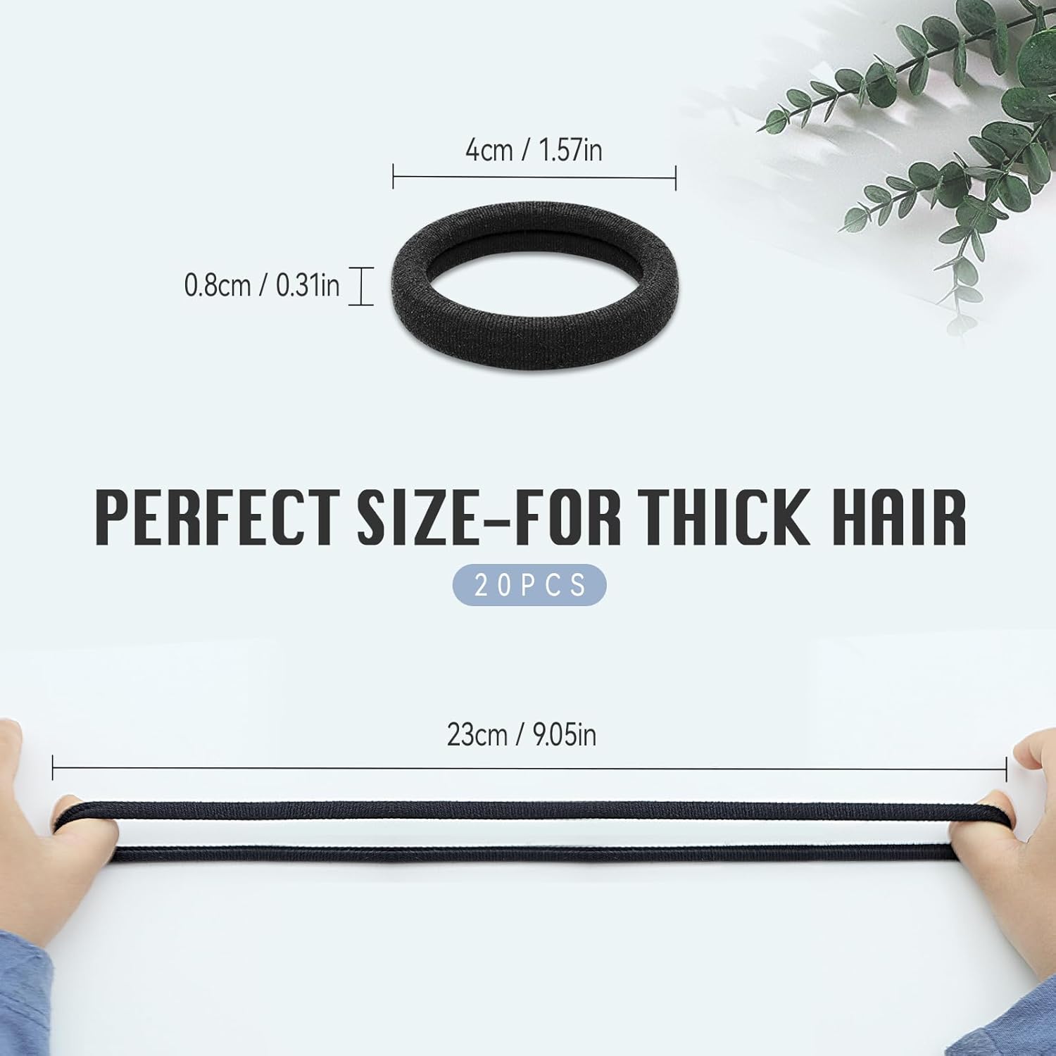 Elastique cheveux - lot 20 pièces - noir - accessoires coiffure, petit format