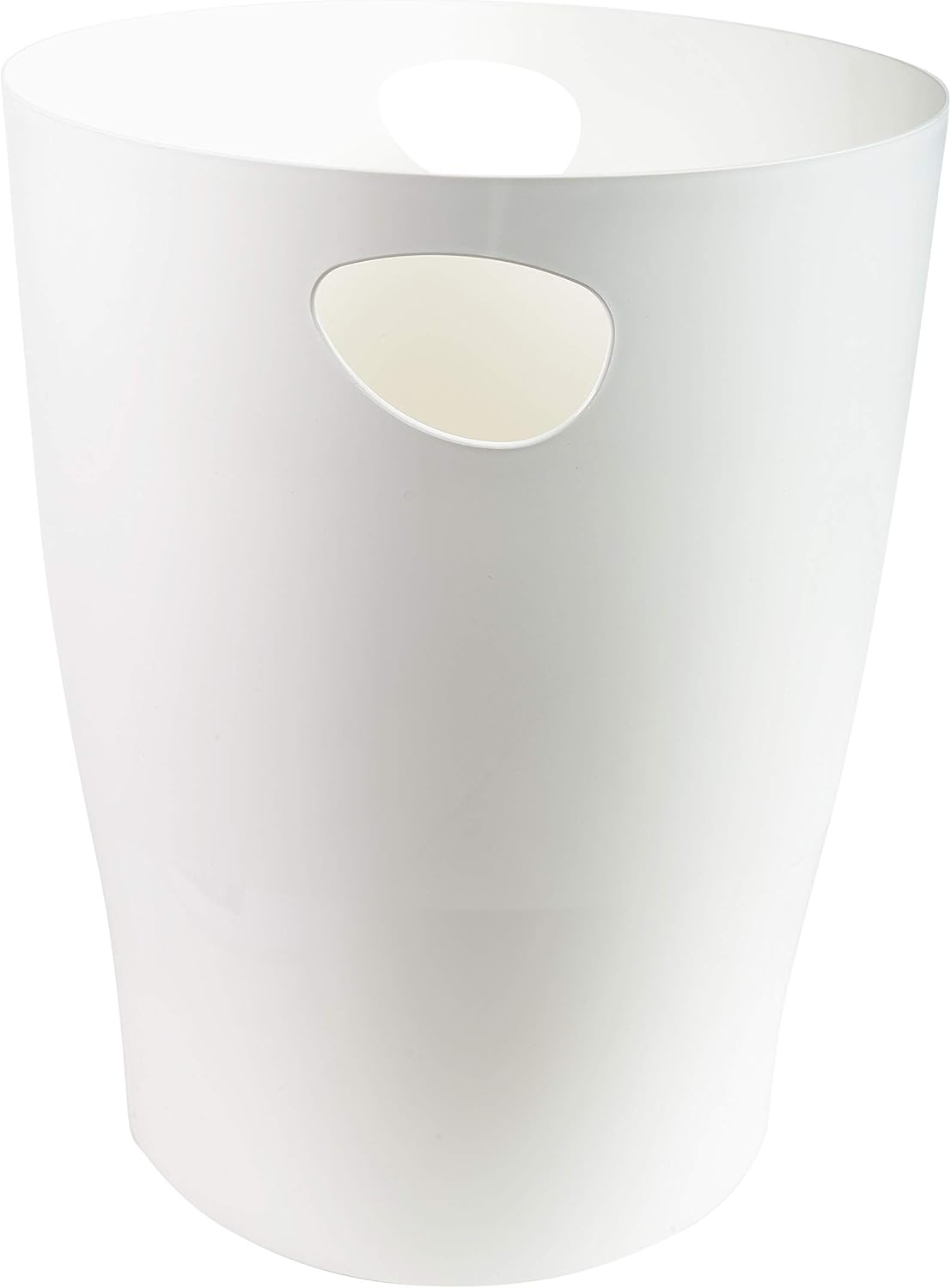 Exacompta - Ecobin poubelle 15L, poignées, blanc opaque, 26,3x33,5cm 45313D