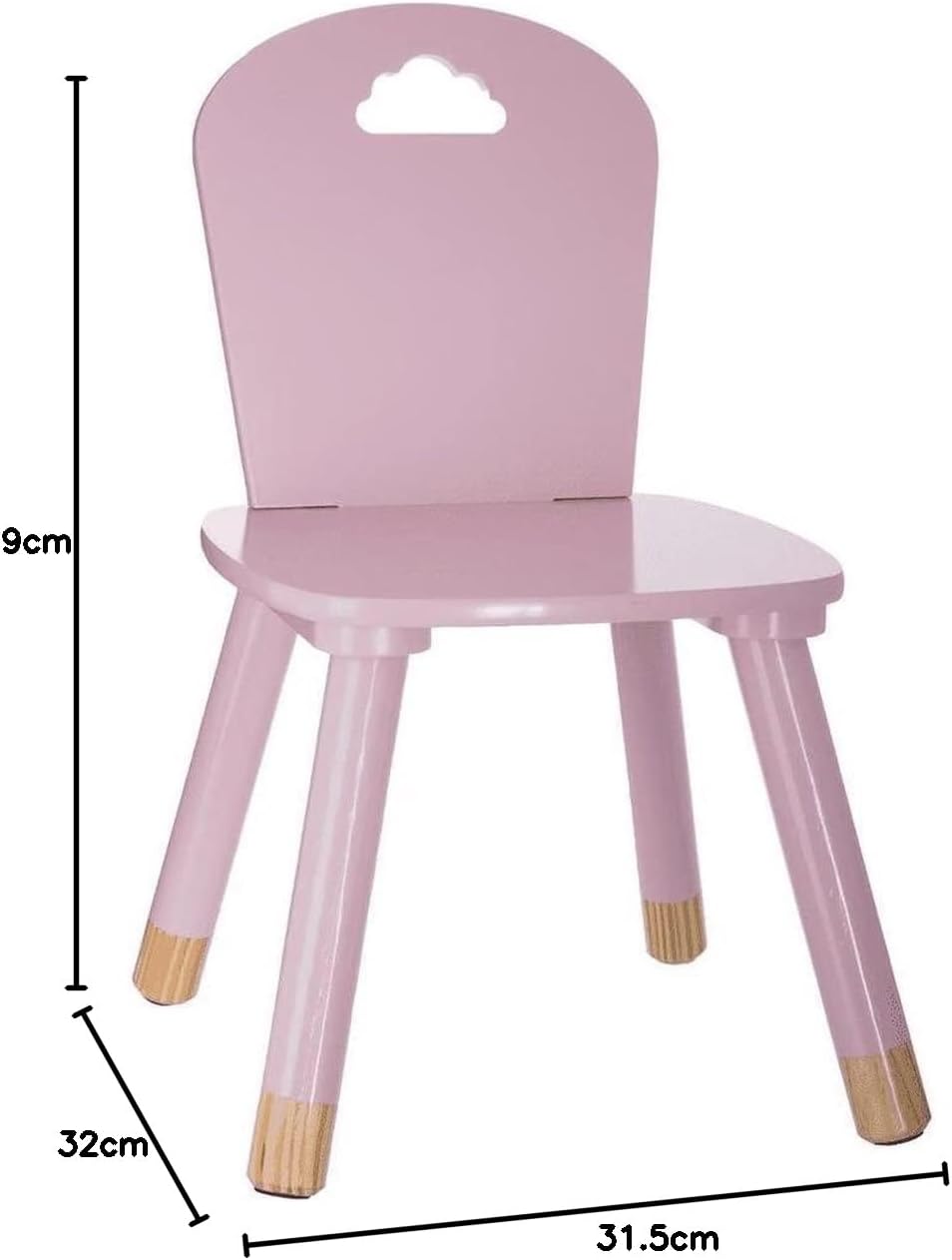 Atmosphera - chaise enfant Douceur rose - compacte et confortable