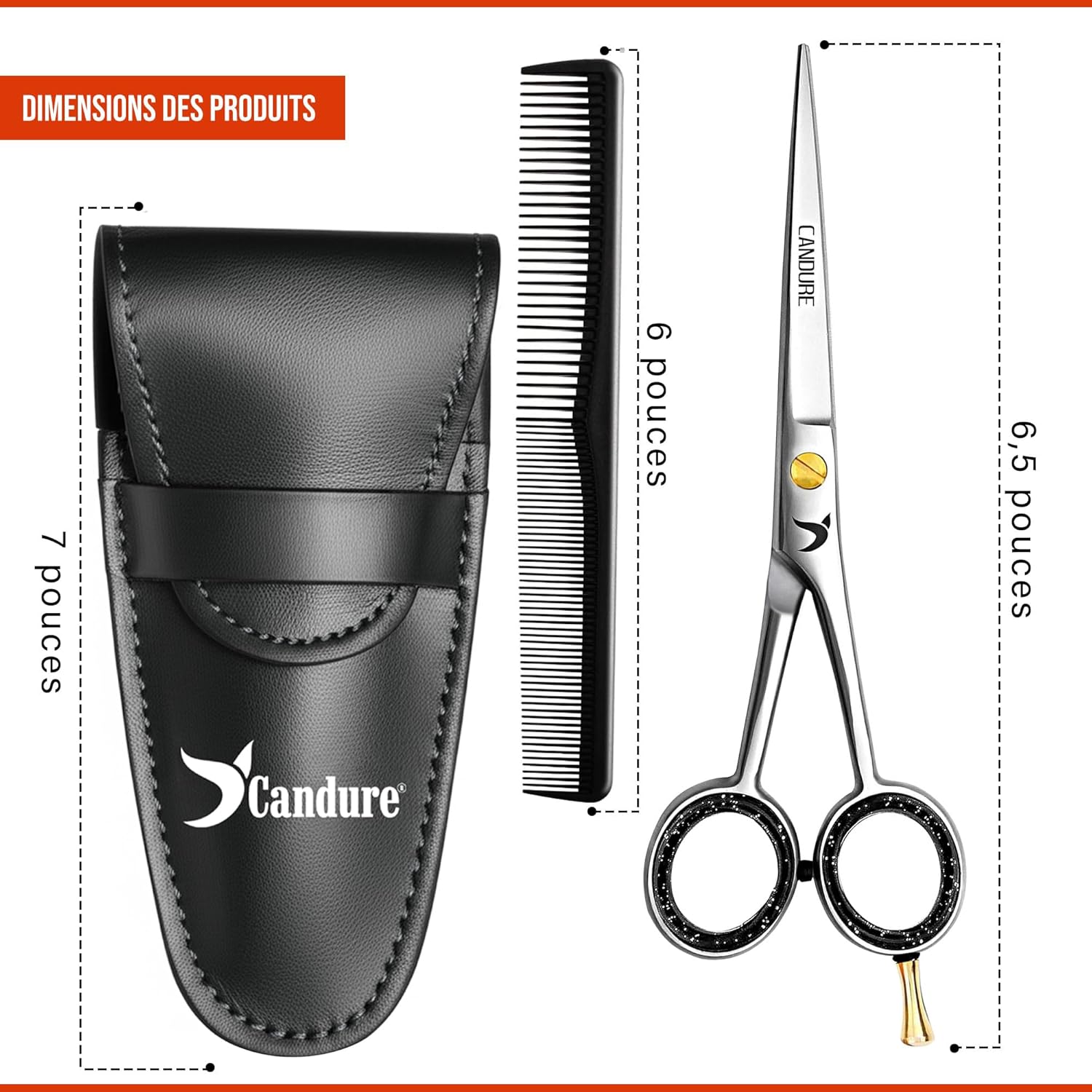 Candure - Ciseaux de coiffure 6,5