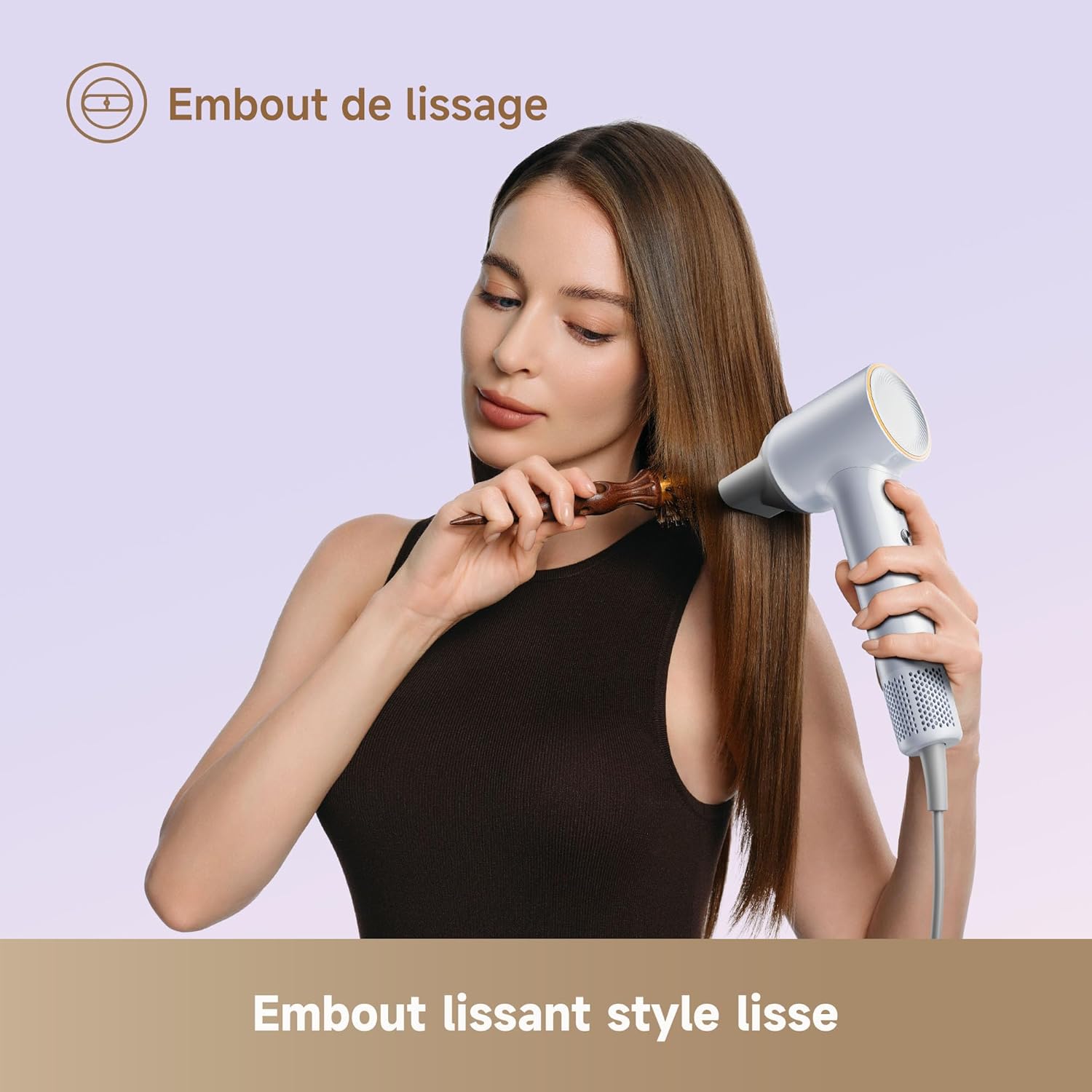 DREAME - Mini Flow - 270g - séchage rapide, moteur 100 000RPM, ions, 5 modes