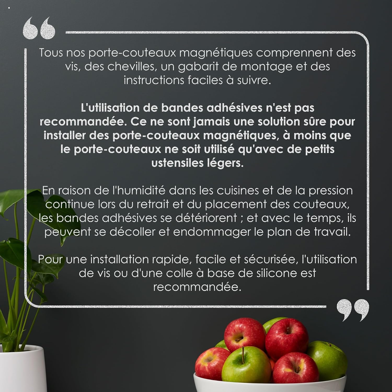 LARHN - Porte-couteaux Extra Puissant 40cm chêne mural aimanté