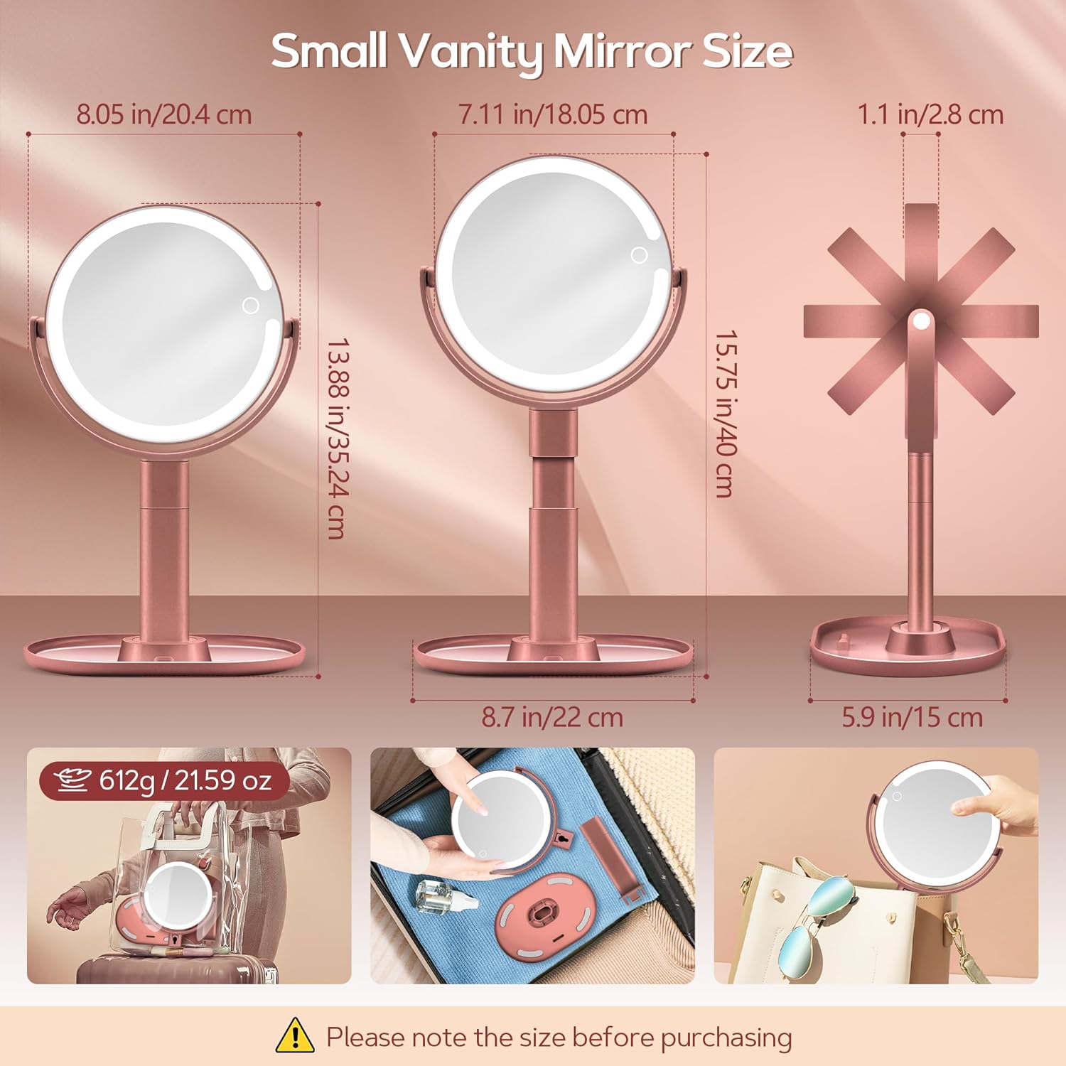 B Beauty Planet - miroir maquillage 30X, LED réglable, 2 côtés
