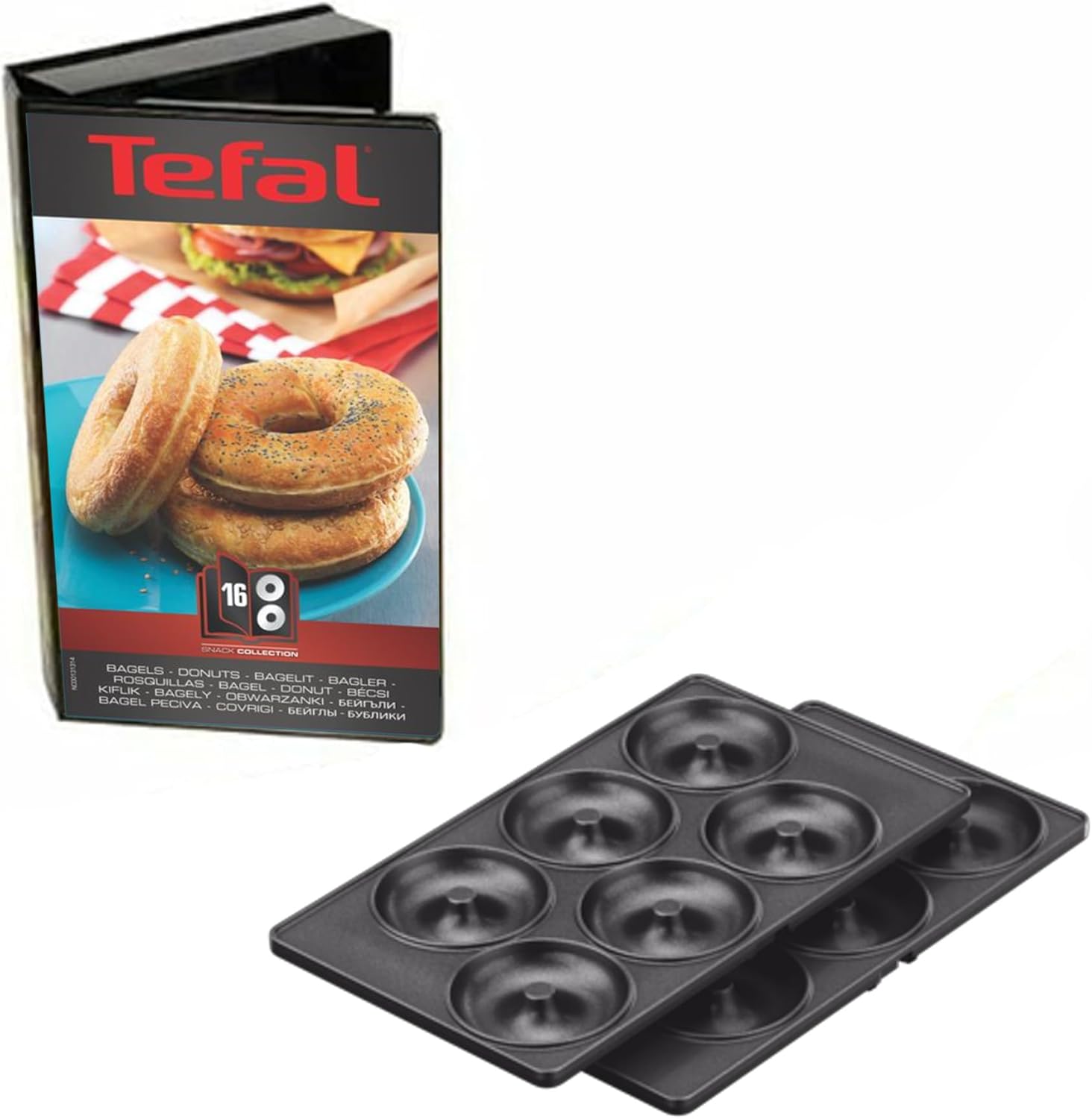 Tefal - Snack Collection - coffret 2 plaques beignets + livre recettes XA801112