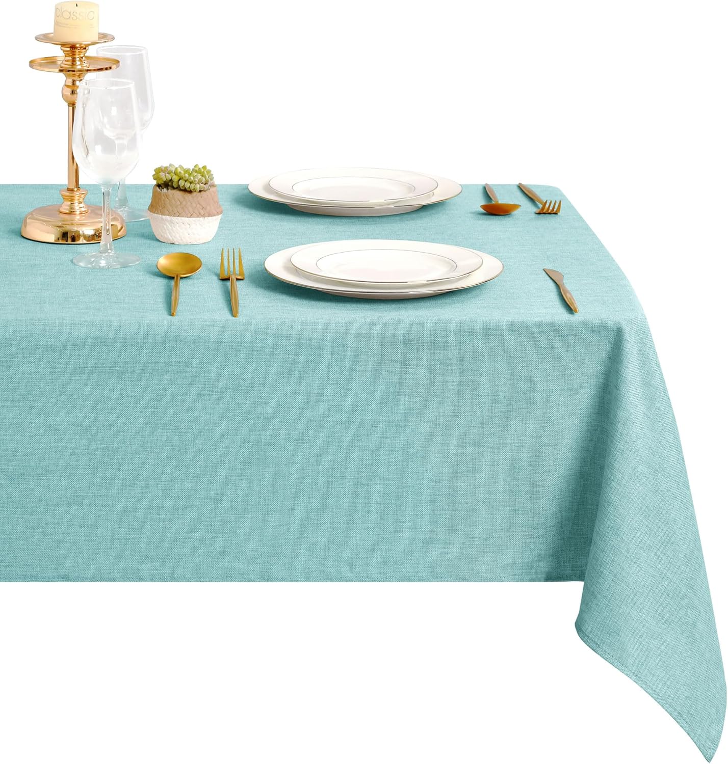 DWCN - nappe aqua aspect lin - 135x220cm - lavable, imperméable